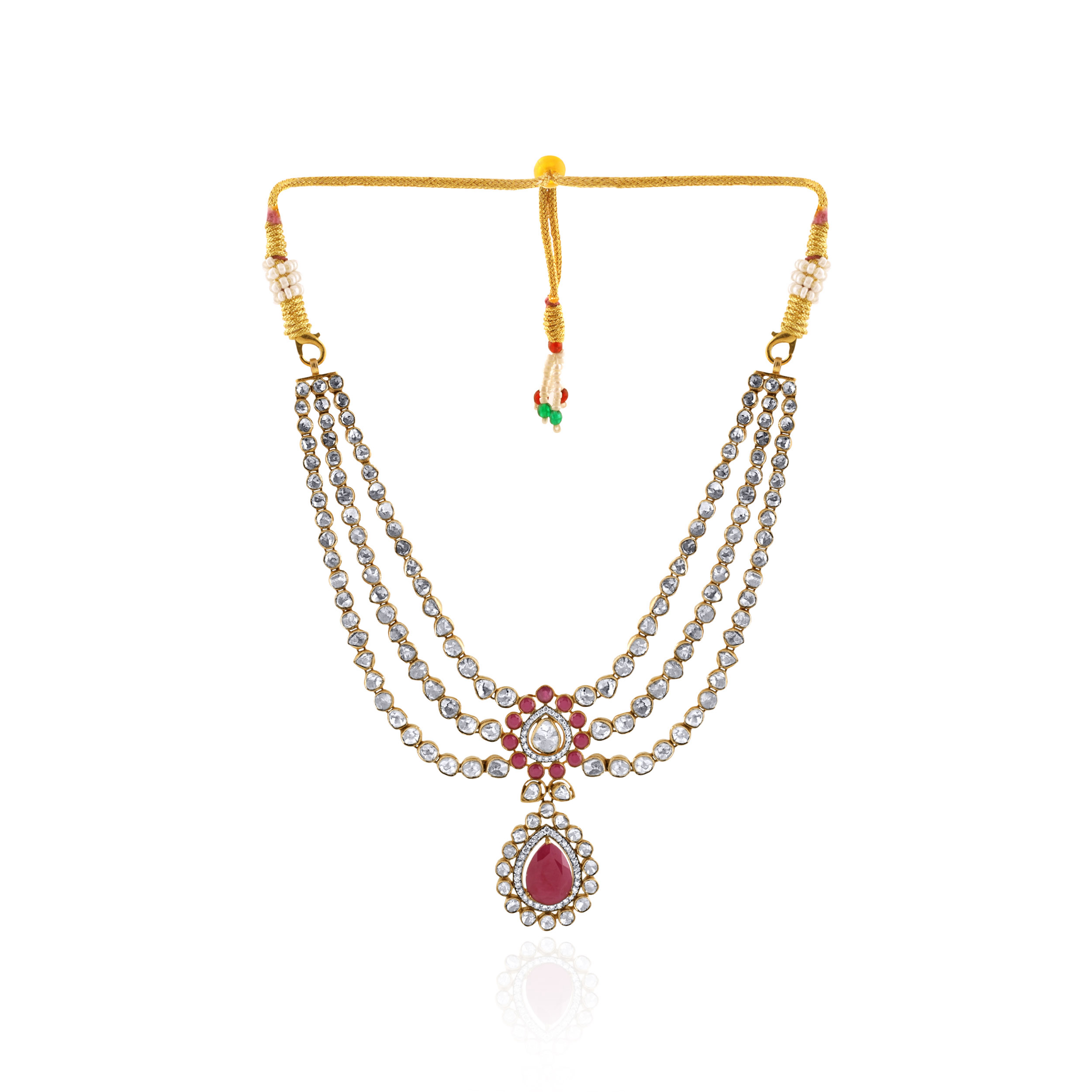 Opulent Triple Layer Statement Diamond Necklace - Senco Gold and Diamonds