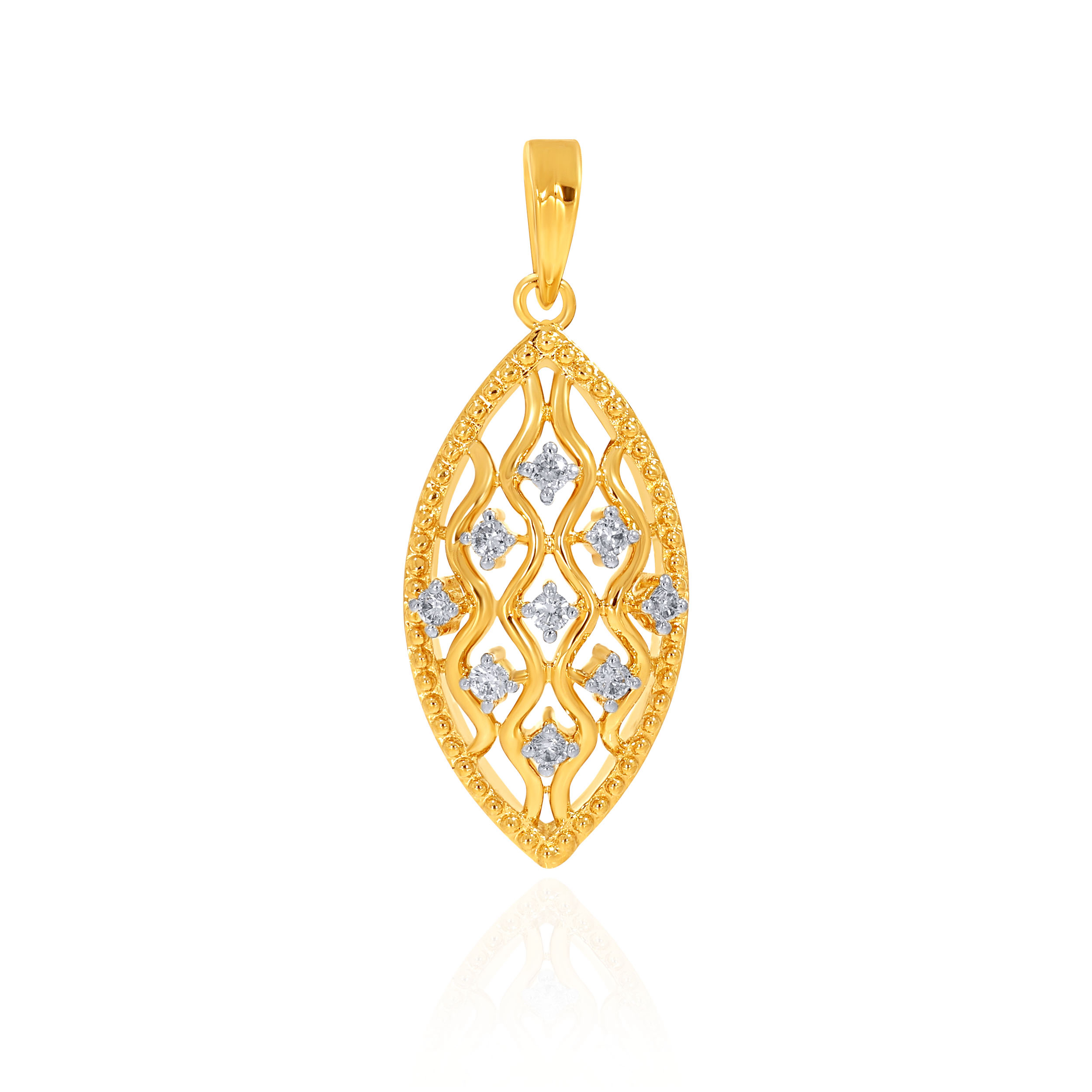 Elara Petal Diamond Pendant - Senco Gold and Diamonds