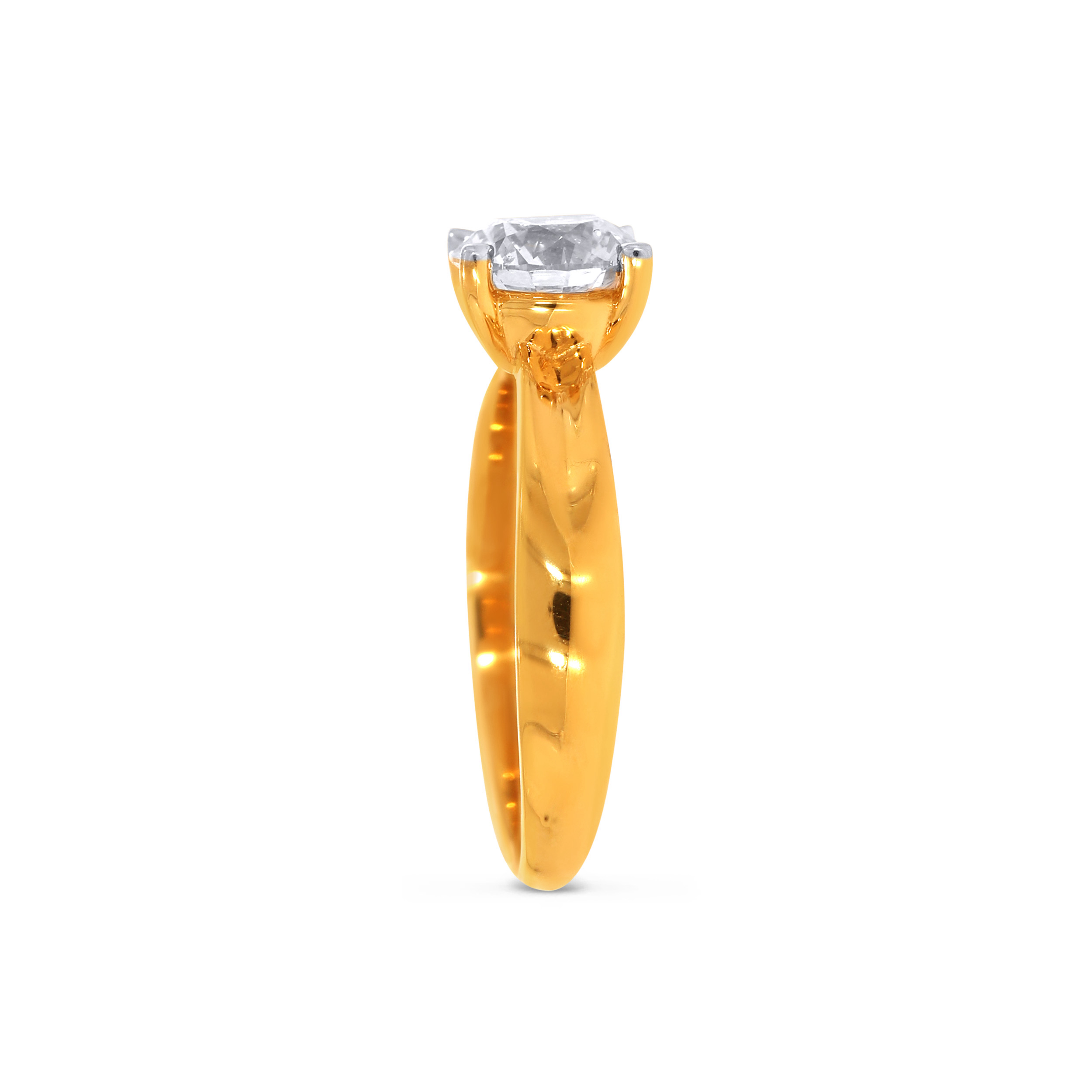 18K Yellow Gold Solitaire Ring-DLR-D000719094 - Senco Gold and Diamonds