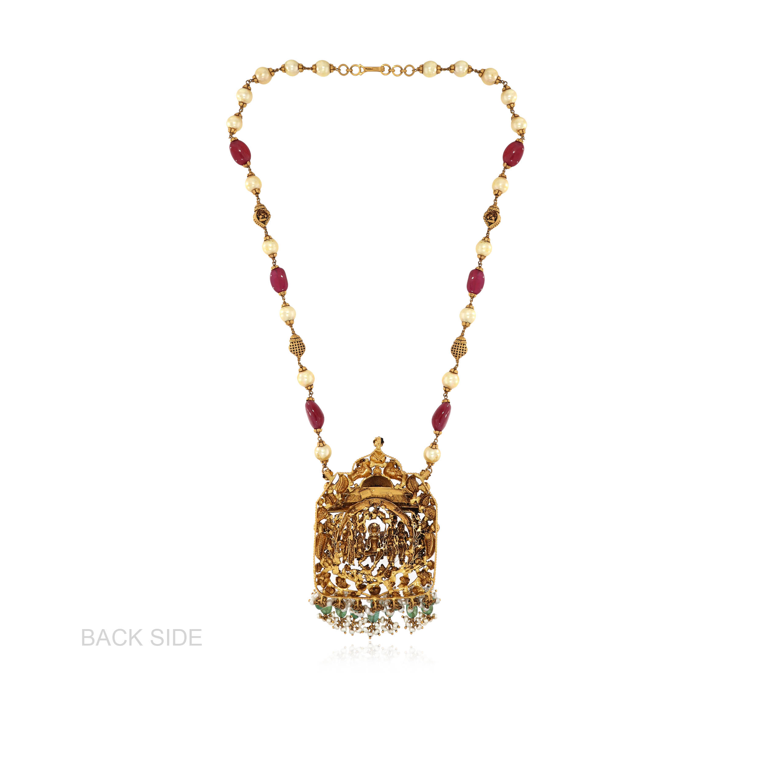 Artsy Temple Antique Gold Necklace - Senco Gold and Diamonds