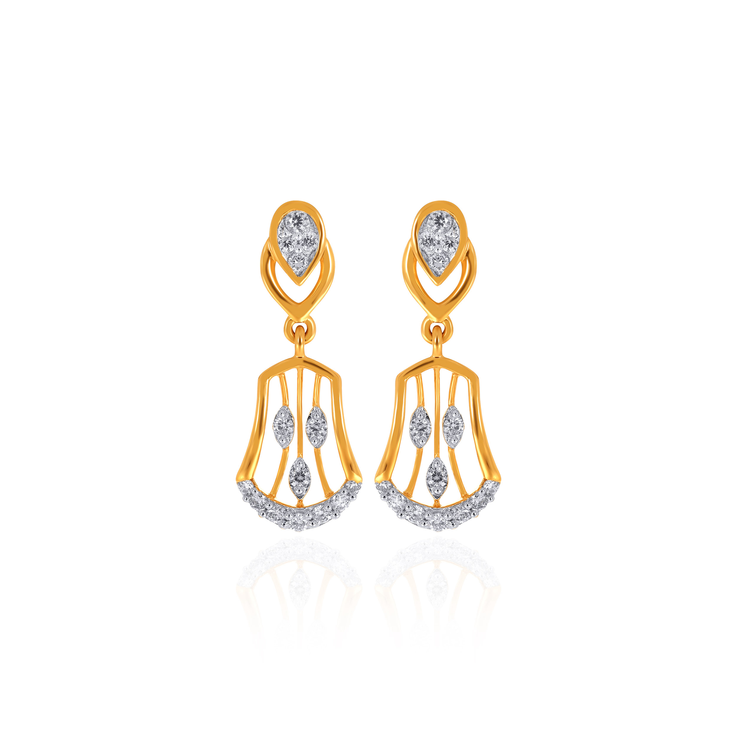 Celestial Charm Diamond Drop Earrings - Senco Gold and Diamonds