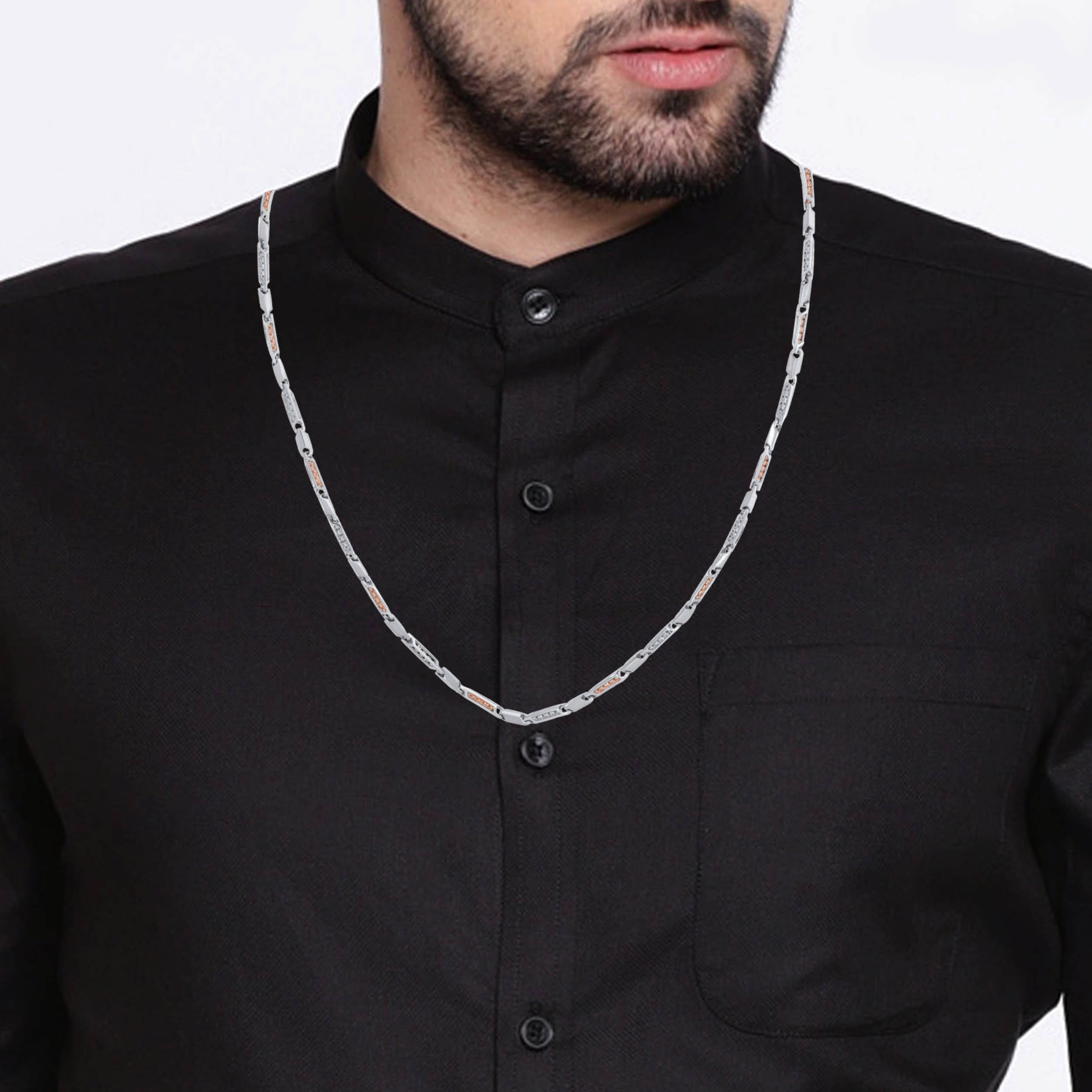 Assertive Style Men Platinum Chain - Senco Gold and Diamonds