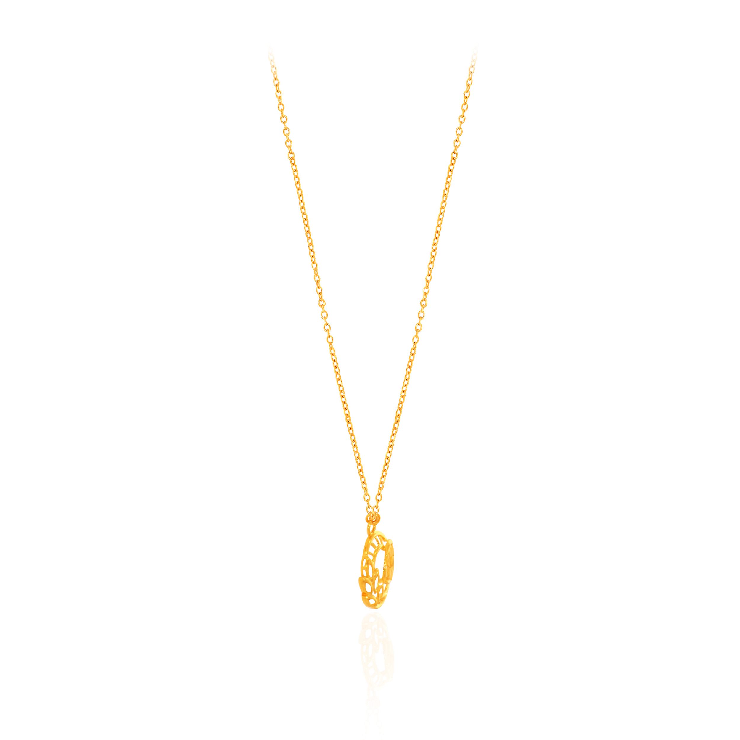 22K Yellow Gold Chain Pendant-GPN-D000777018 - Senco Gold and Diamonds