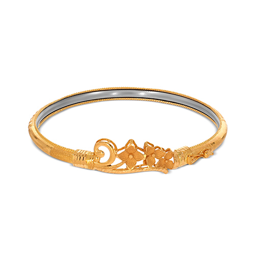 Classic Floral Gold Noa Bangle - Senco Gold and Diamonds