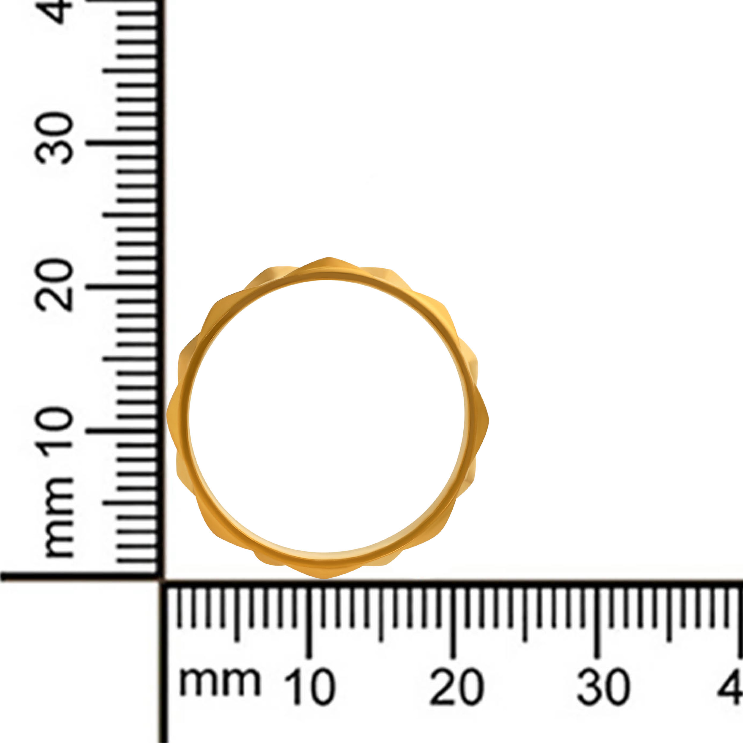 Contour Facet Men's Gold Band alternate view 3