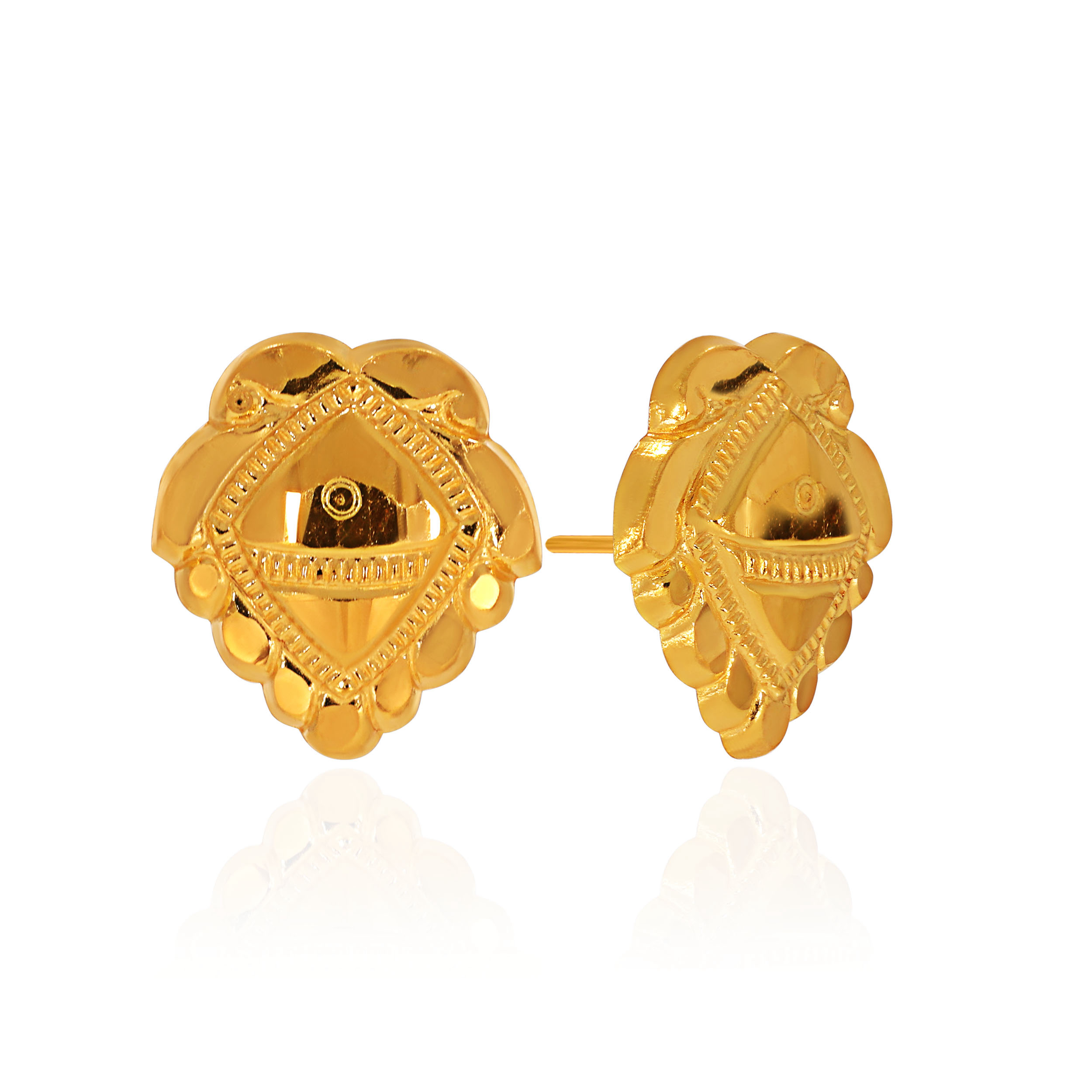22K Yellow Gold Gold Studs Earrings-GP-D000712547 - Senco Gold and Diamonds