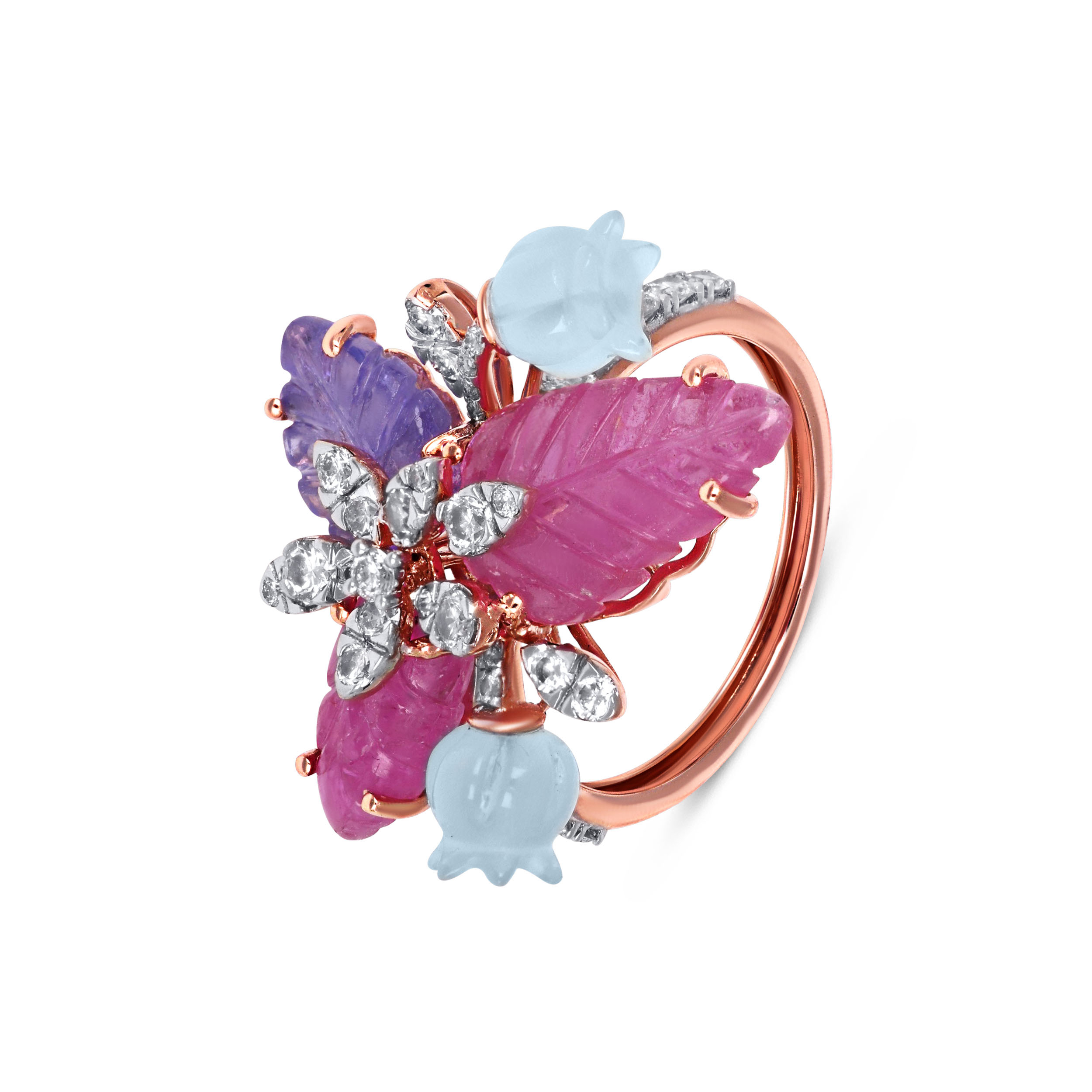 Ornate Petals Diamond Ring - Senco Gold and Diamonds