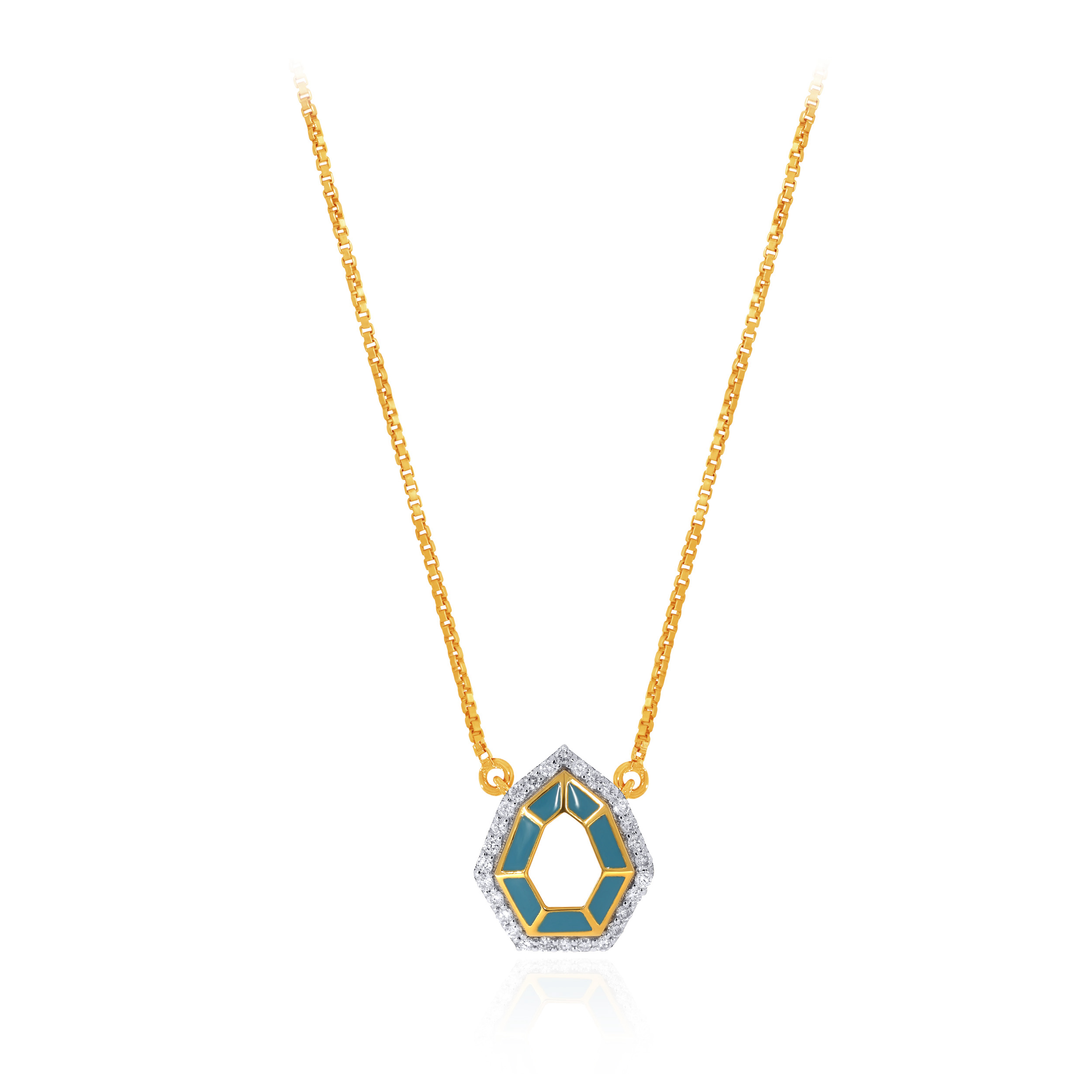 Azure Radiance Diamond Chain Pendant - Senco Gold and Diamonds