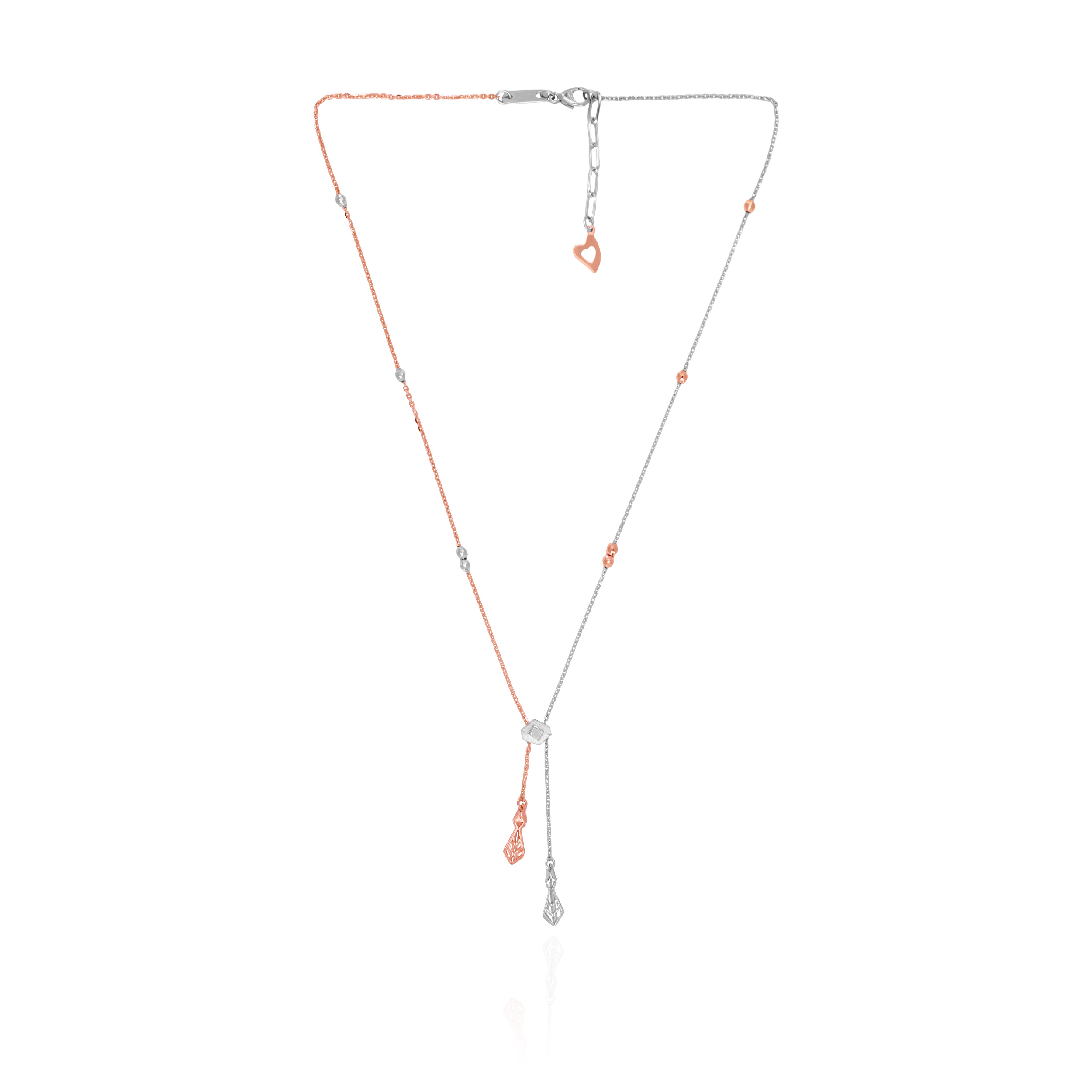 RoseMist Platinum Tie Chain - Senco Gold and Diamonds
