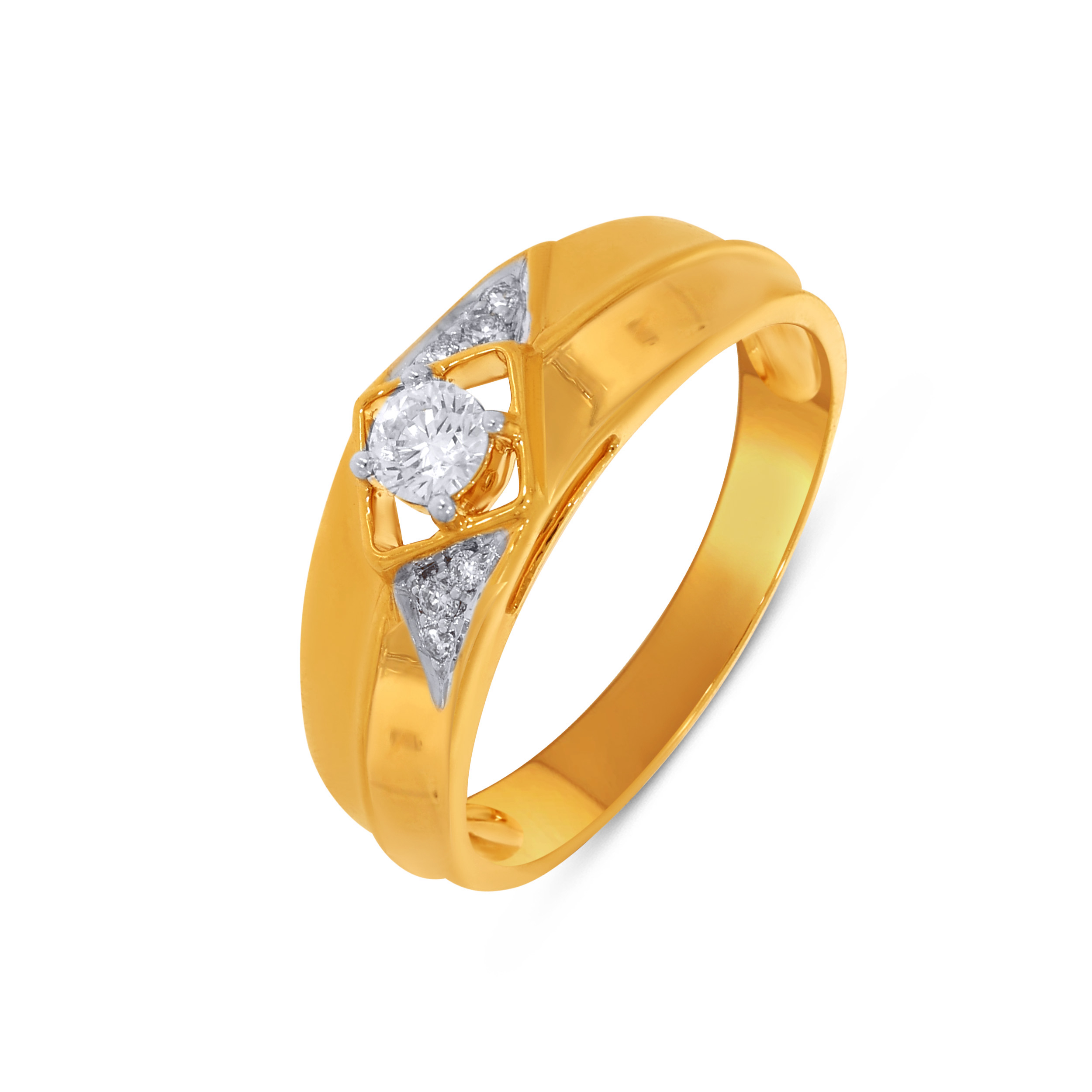 18K Yellow Gold Men Solitaire Ring-DGR-D000760643 - Senco Gold and Diamonds