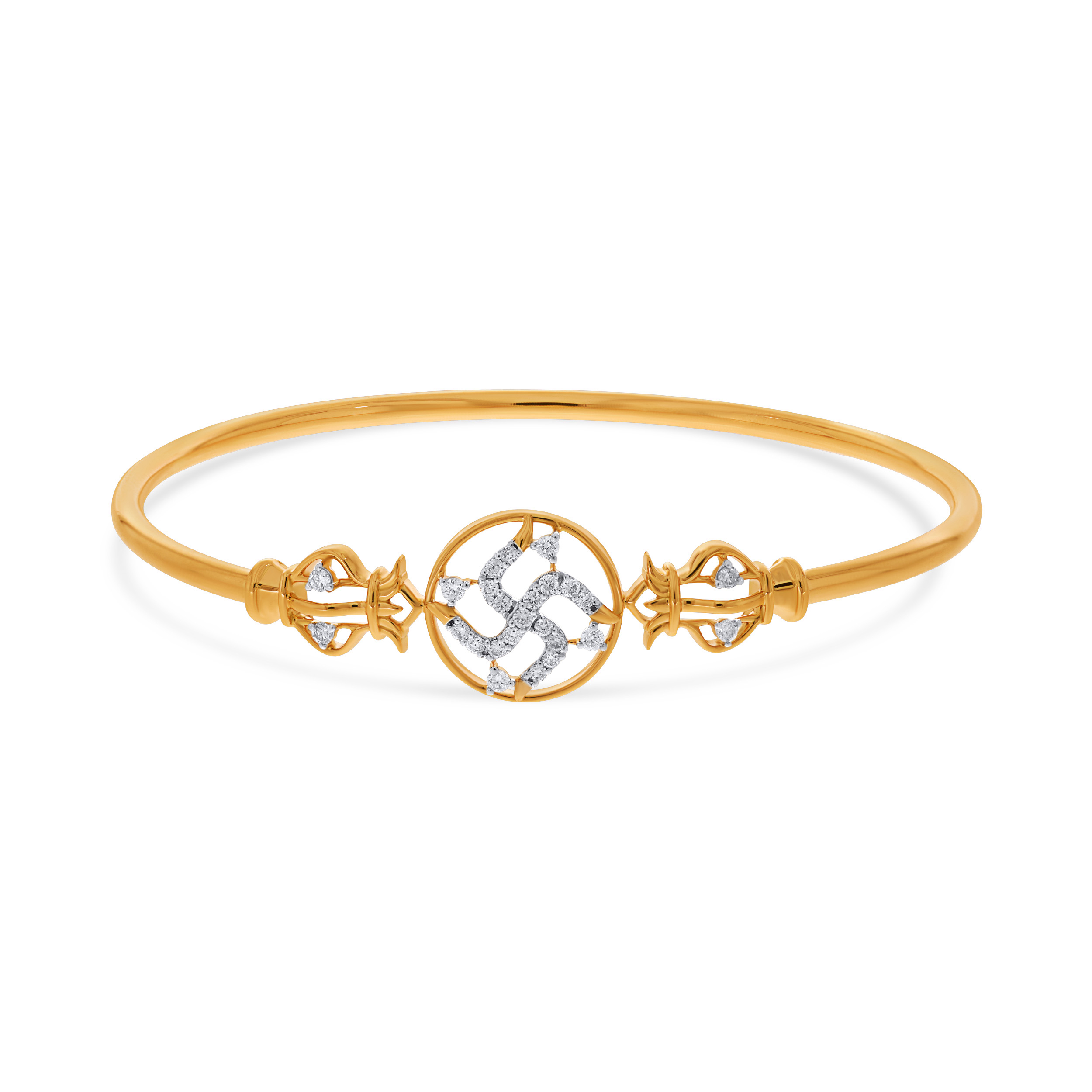 Swastik Harmony Diamond Noa Bangle - Senco Gold and Diamonds