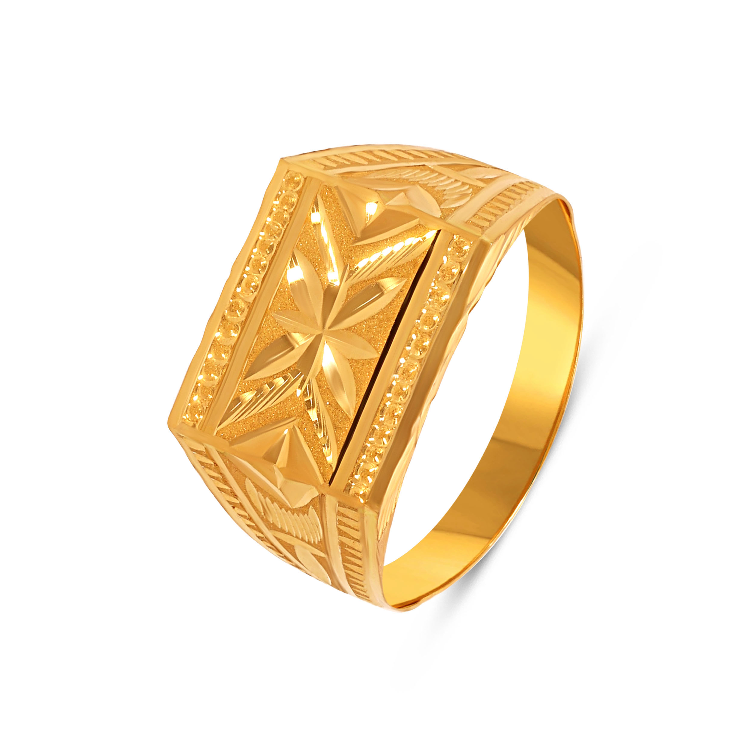 18K Yellow Gold Men's Ring - GGR-D000549585 - Senco Gold and Diamonds