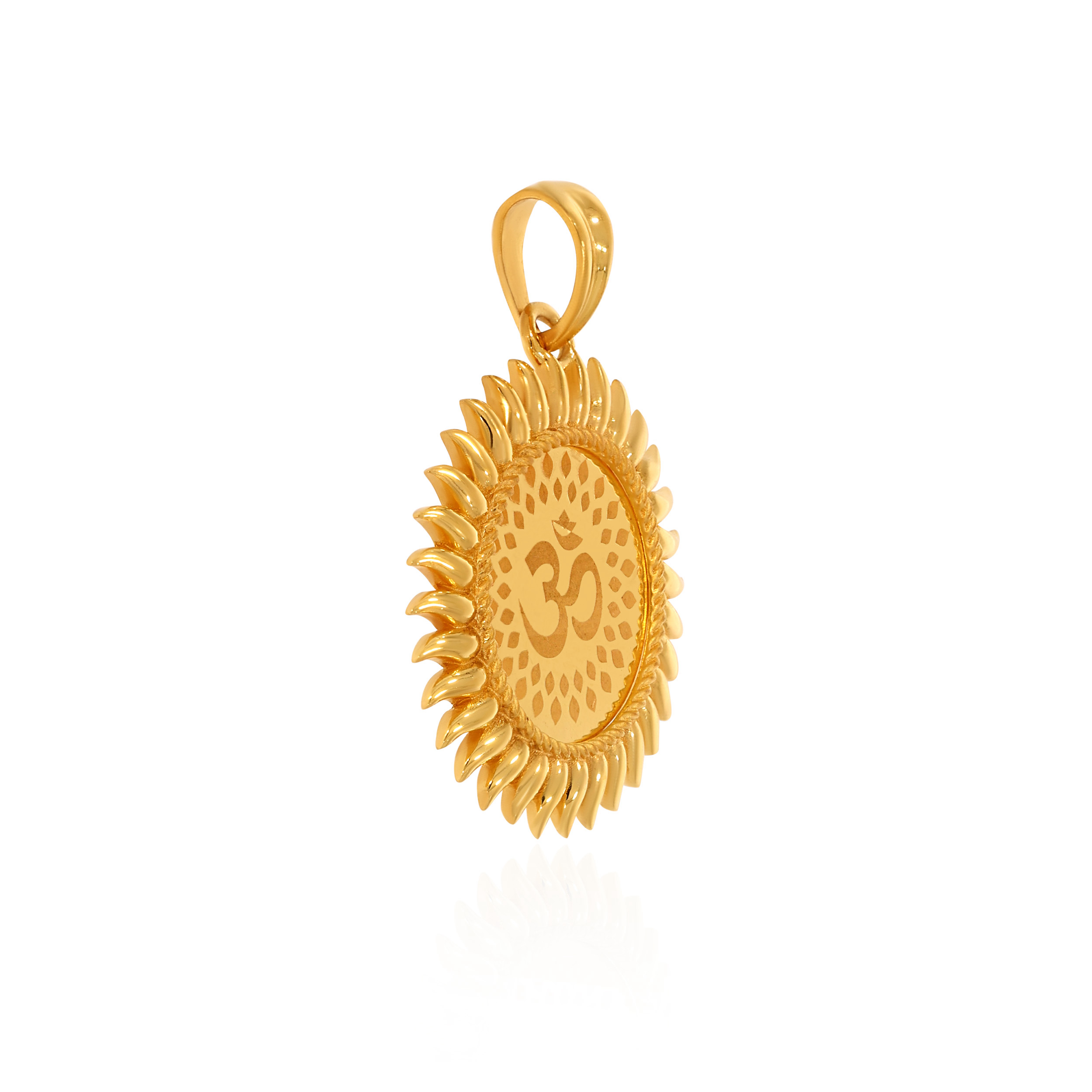 Blessed Om Gold Pendant - Senco Gold and Diamonds