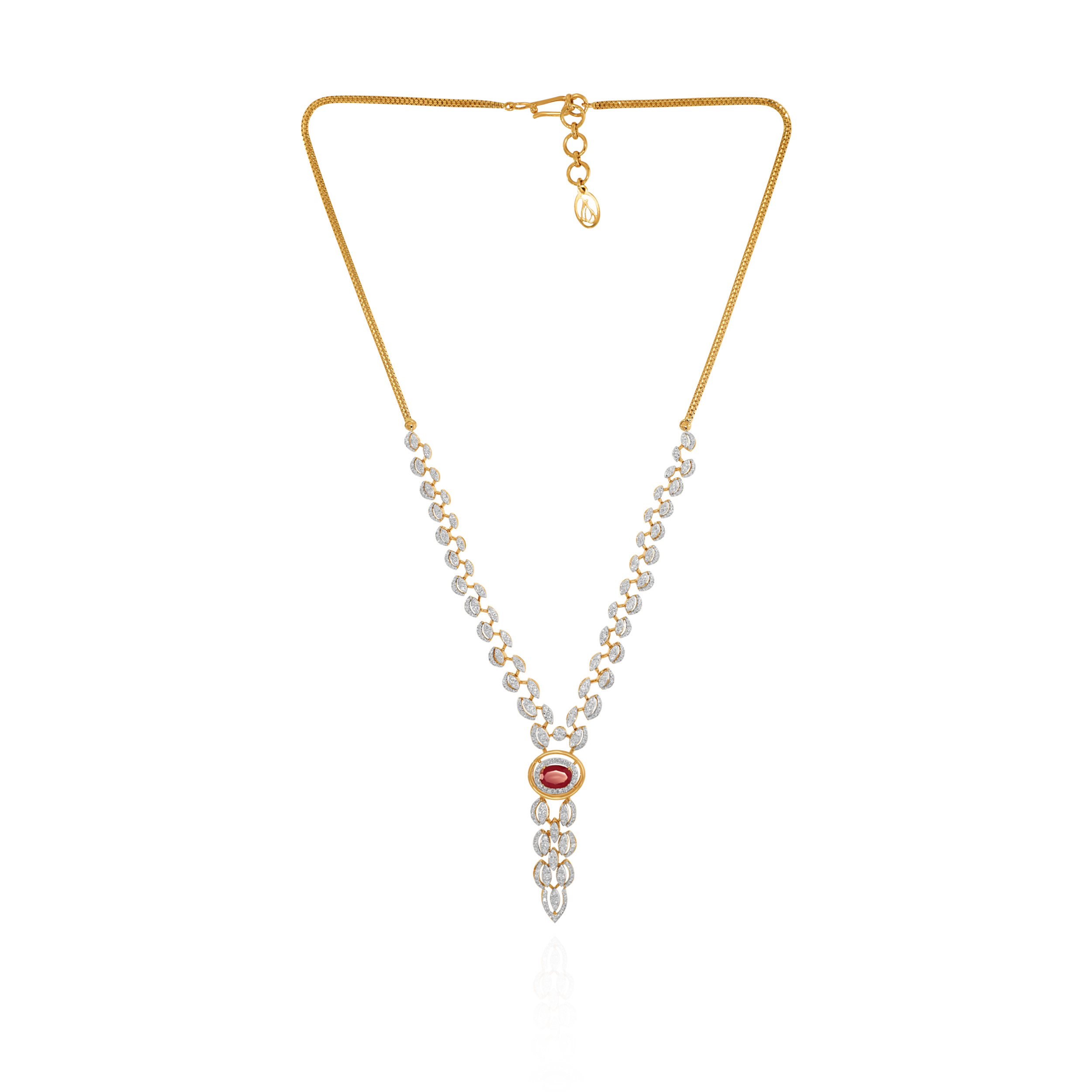 Crimson Heart Diamond Cascade Necklace - Senco Gold and Diamonds
