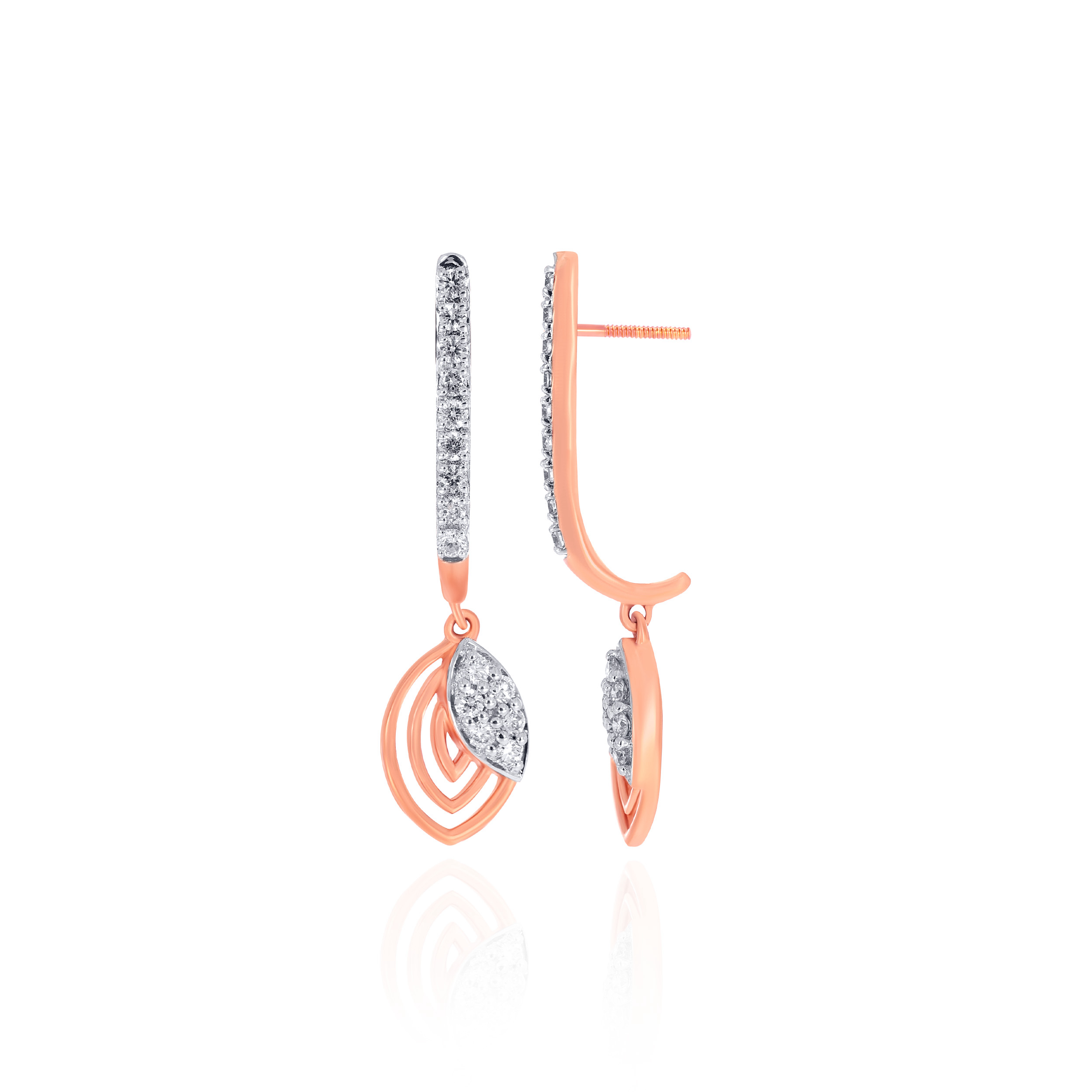 Gilded Grove Diamond Drop Earrings - Senco Gold and Diamonds