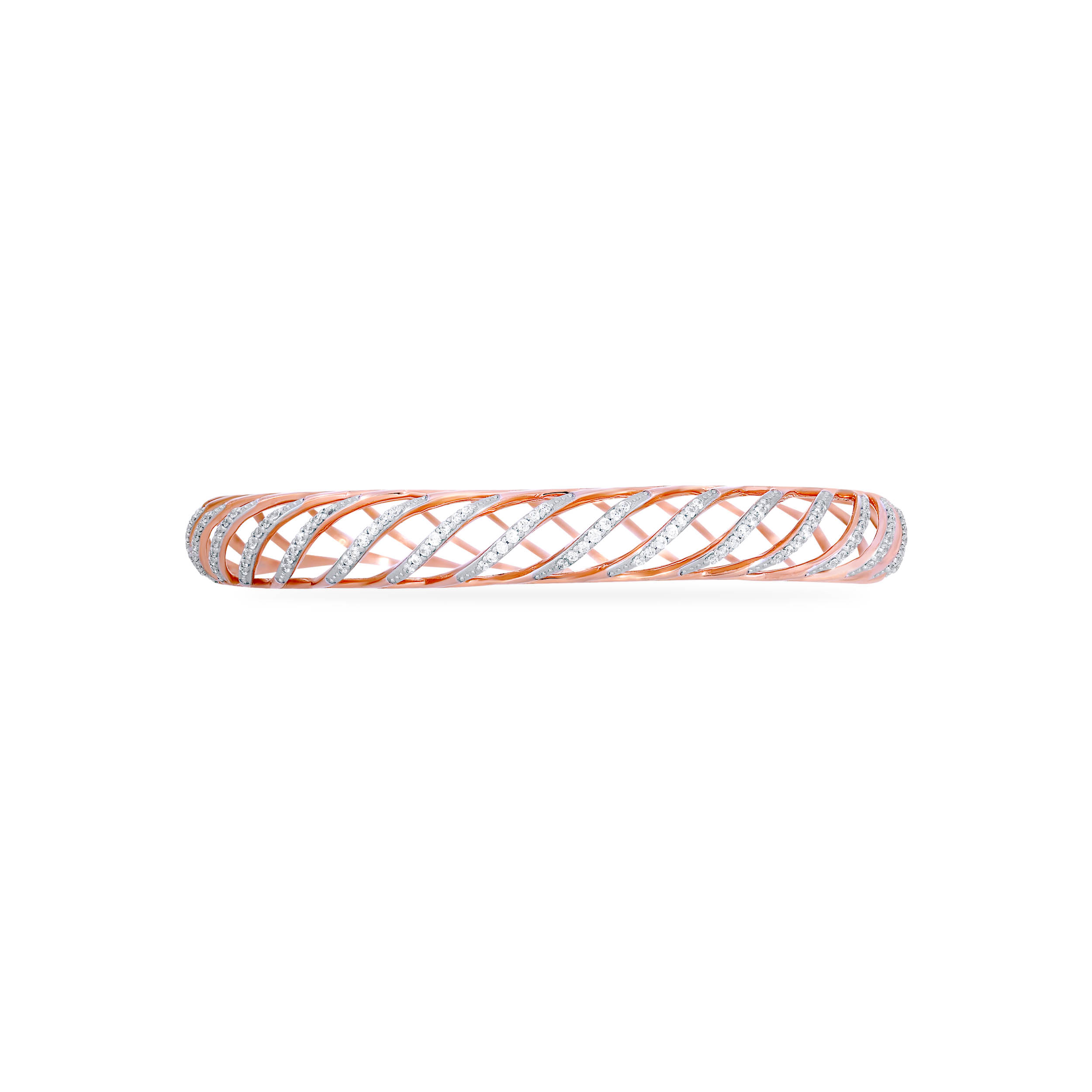 Wavy Array Diamond Bangle - Senco Gold and Diamonds