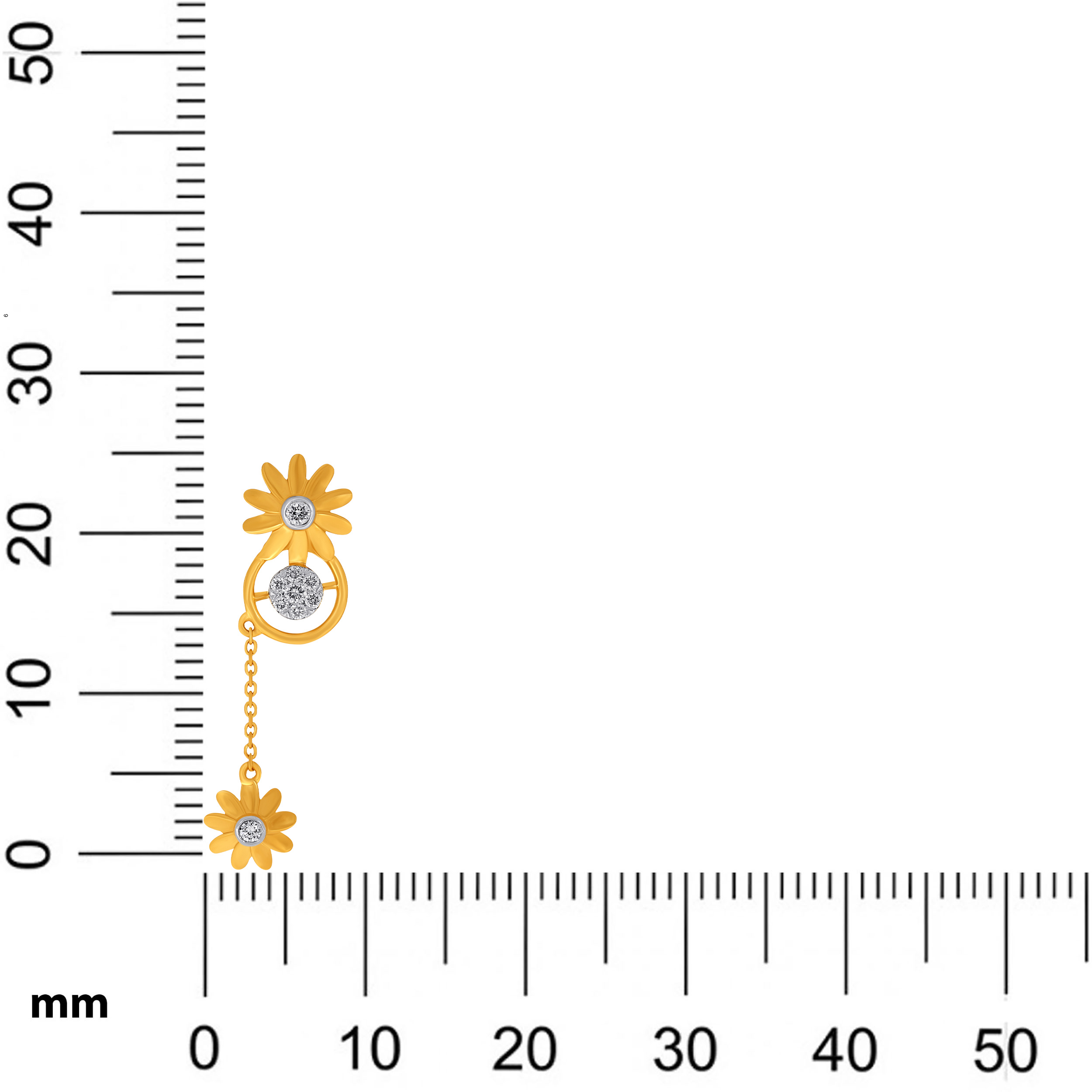 Golden Daisy Diamond Drops - Senco Gold and Diamonds