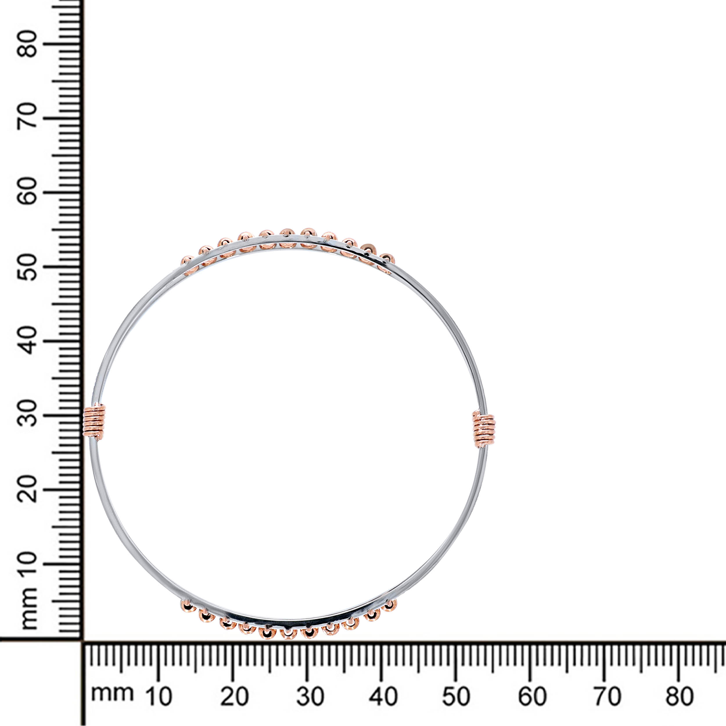 Orbital Glam Platinum Bangle - Senco Gold and Diamonds