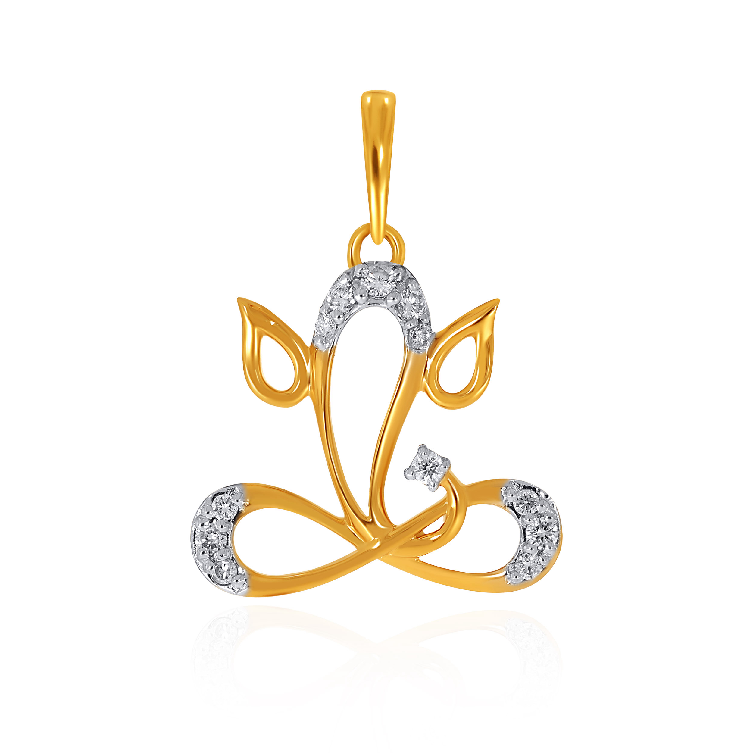 Blessed Glow Ganpati Diamond Pendant - Senco Gold and Diamonds
