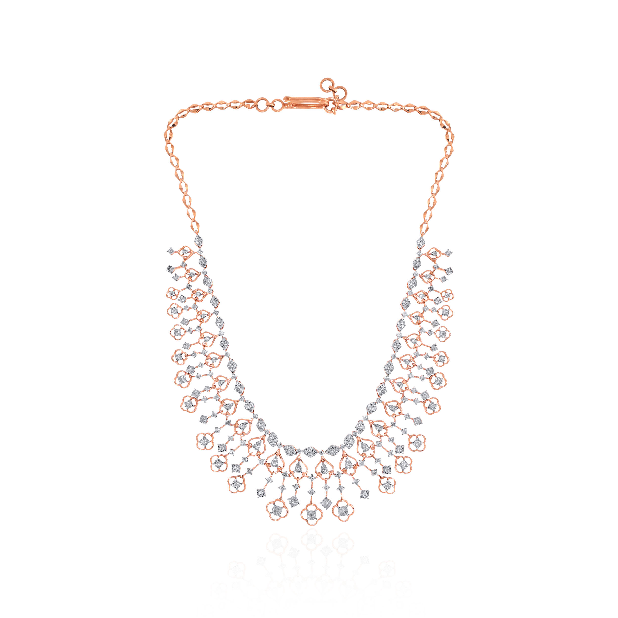 Opulent Openwork Diamond Necklace - Senco Gold and Diamonds