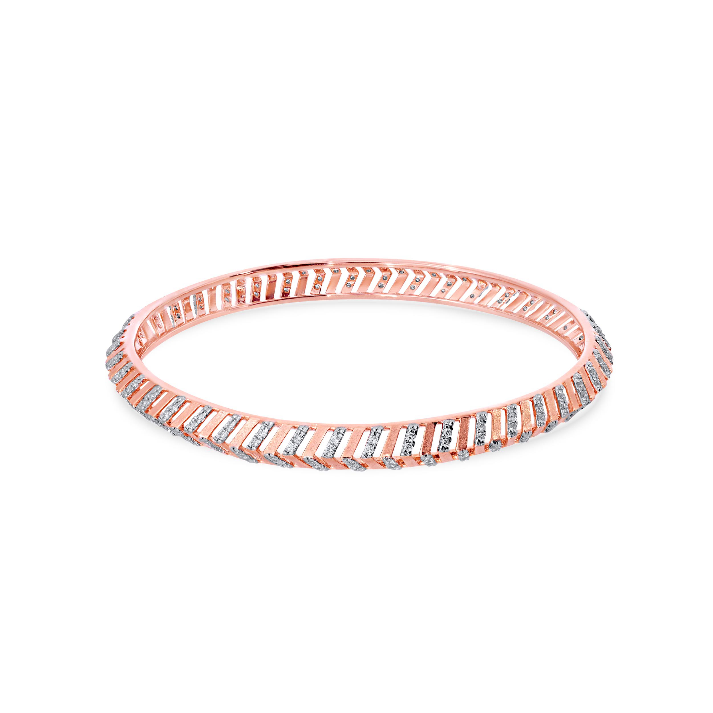 Arrow Glam Diamond Bangle - Senco Gold and Diamonds