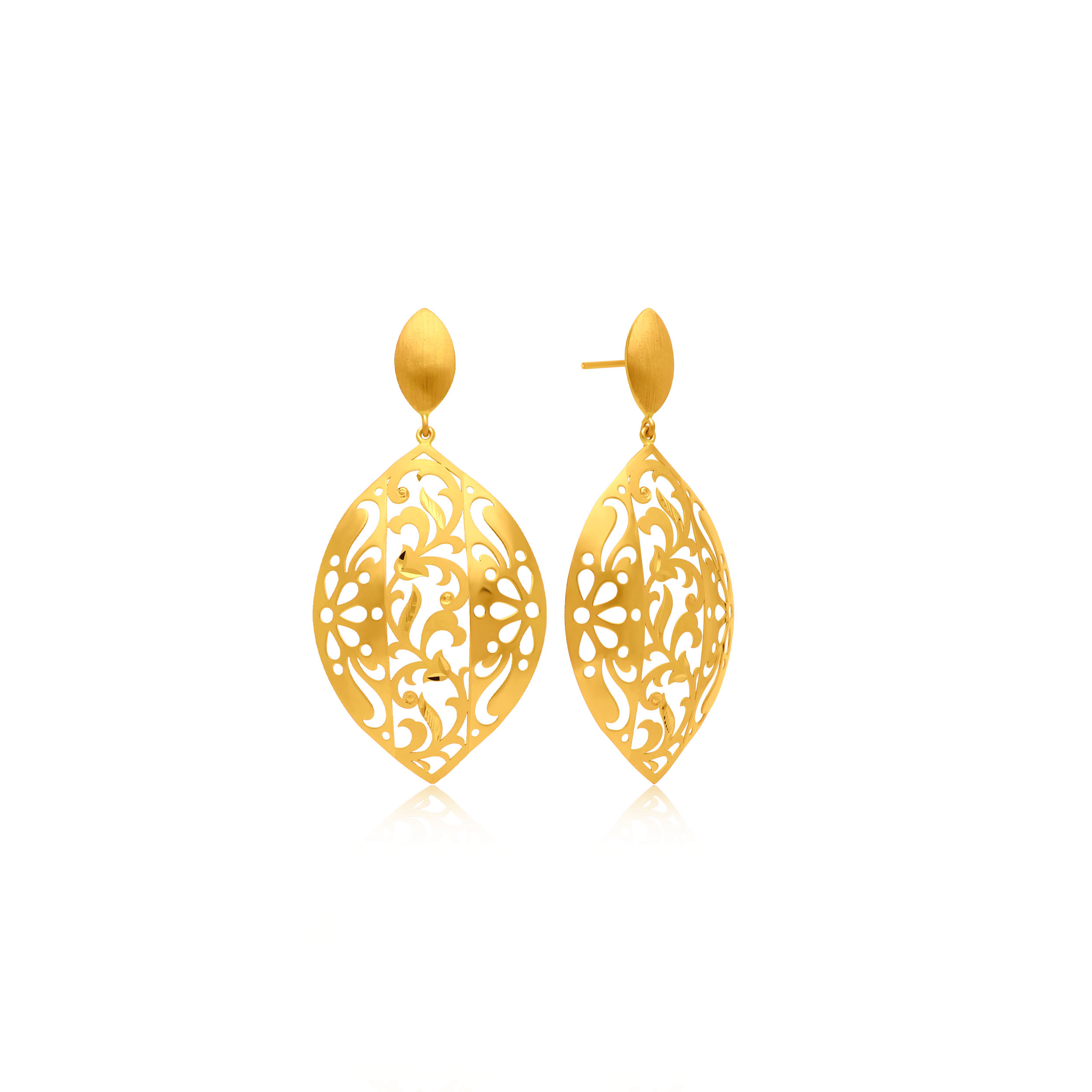 Art of Flora Gold Earrings - Senco Gold and Diamonds