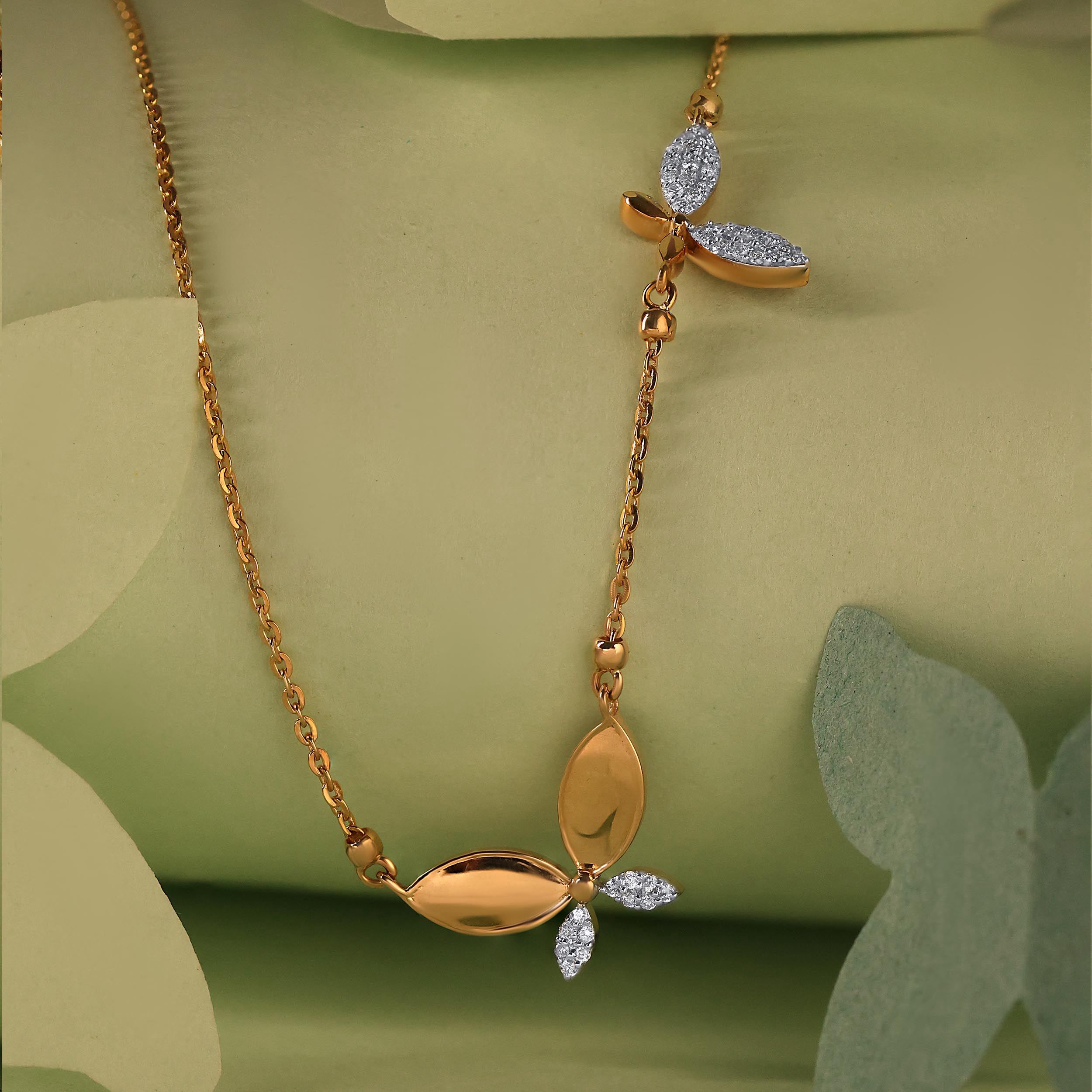 Liberal Wings Diamond Chain Pendant - Senco Gold and Diamonds