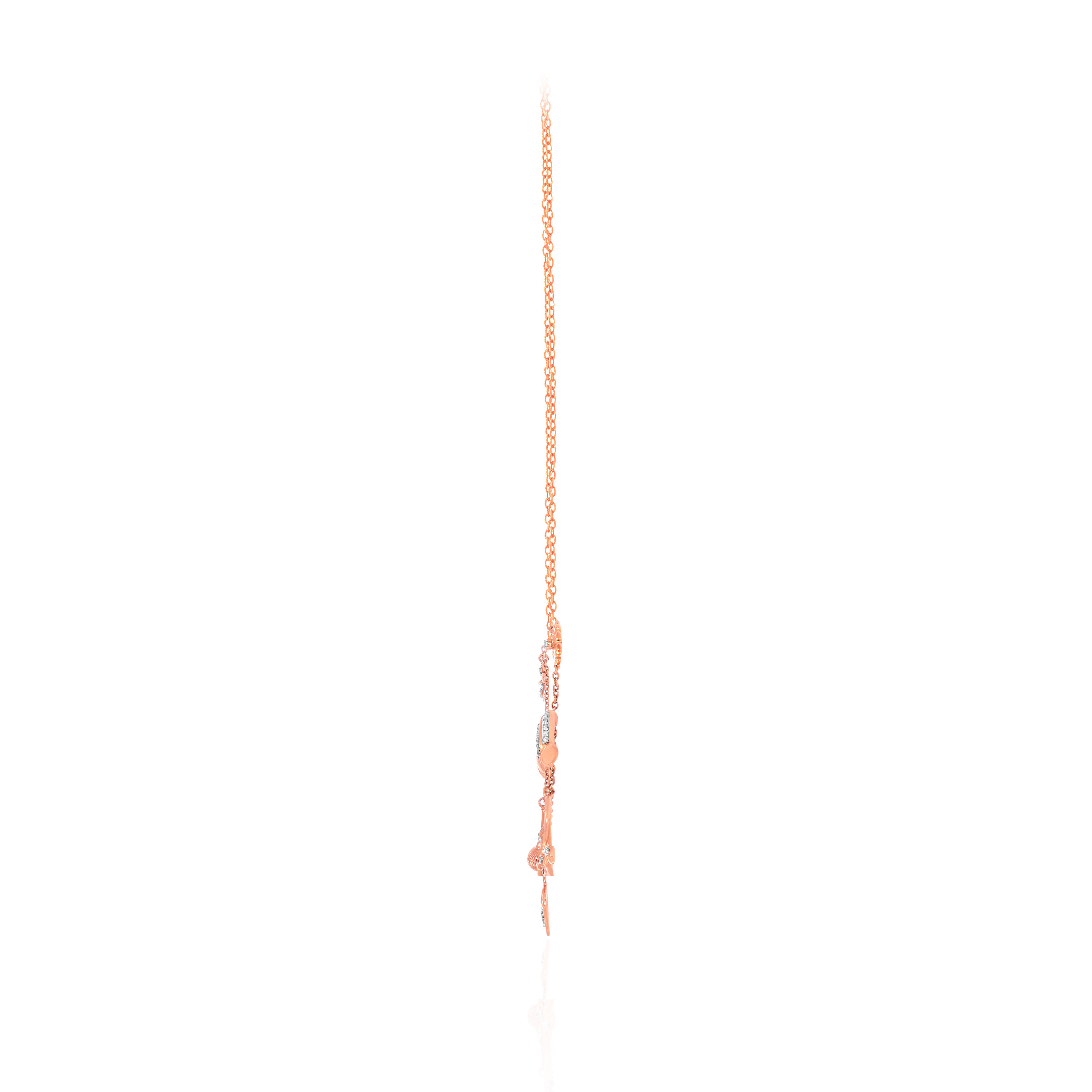 14K Rose Gold Diamond Necklace-DGN-D000730817 - Senco Gold and Diamonds