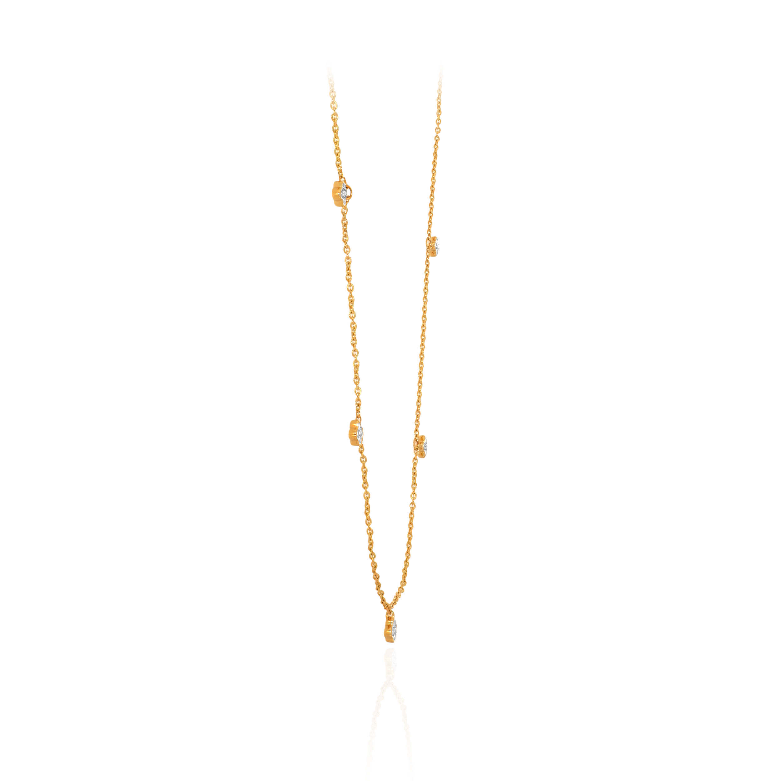 Cloverlight Station Diamond Gold Necklace - Senco Gold and Diamonds