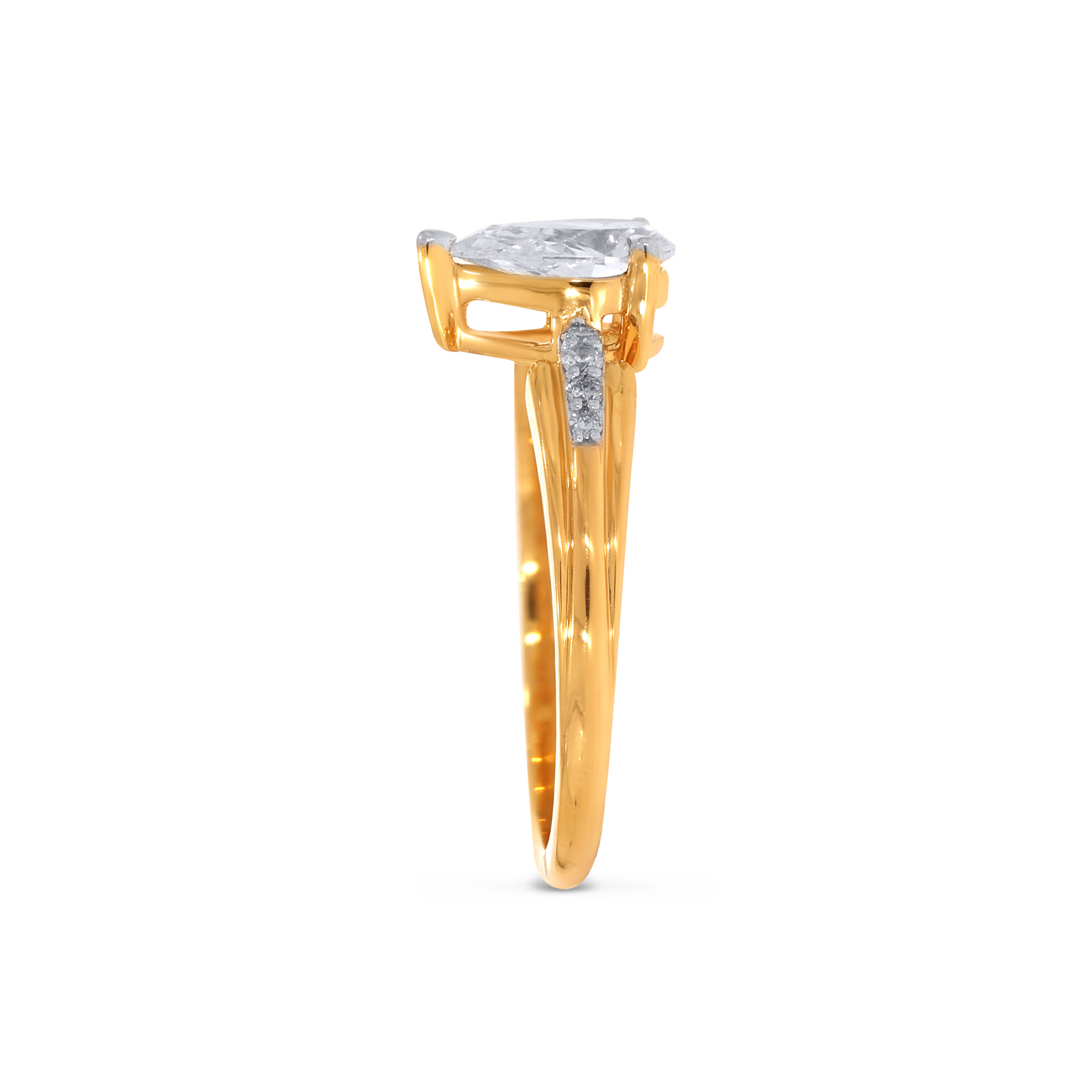 18K Yellow Gold Solitaire Ring-DLR-D000769996 - Senco Gold and Diamonds