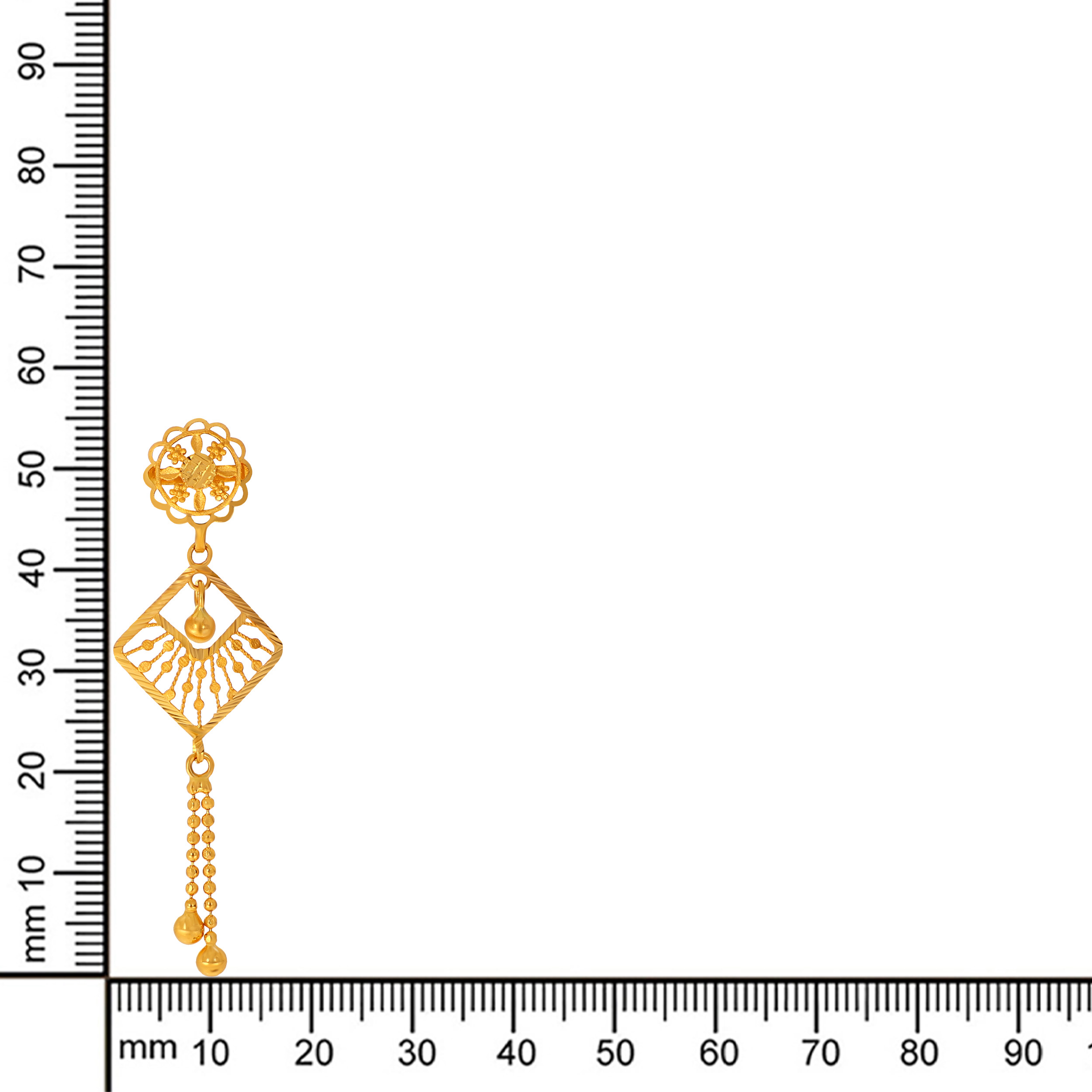 Radiant Allure Gold Long Earrings - Senco Gold and Diamonds