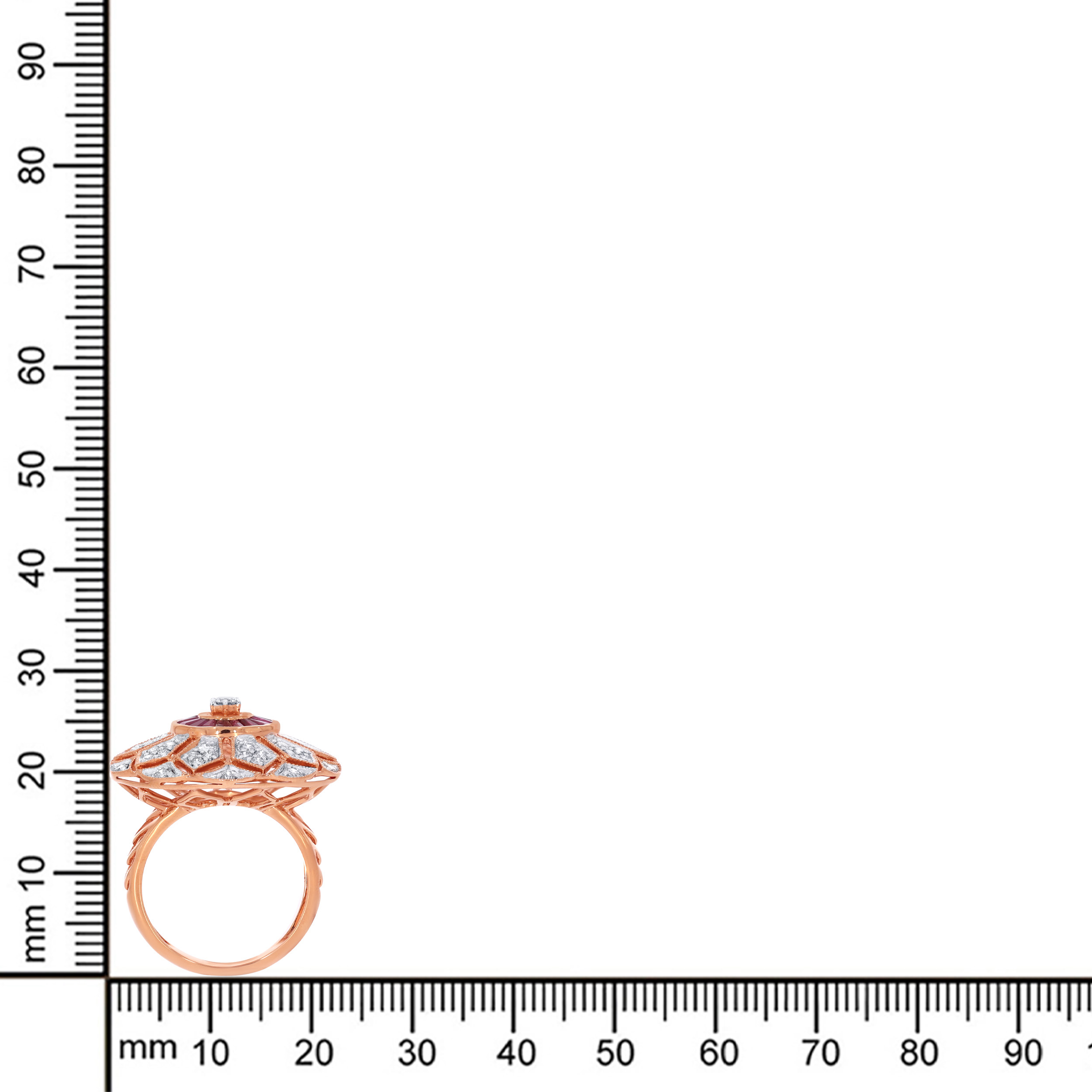 18K Rose Gold Diamond Ring-DLR-D000549662 - Senco Gold and Diamonds