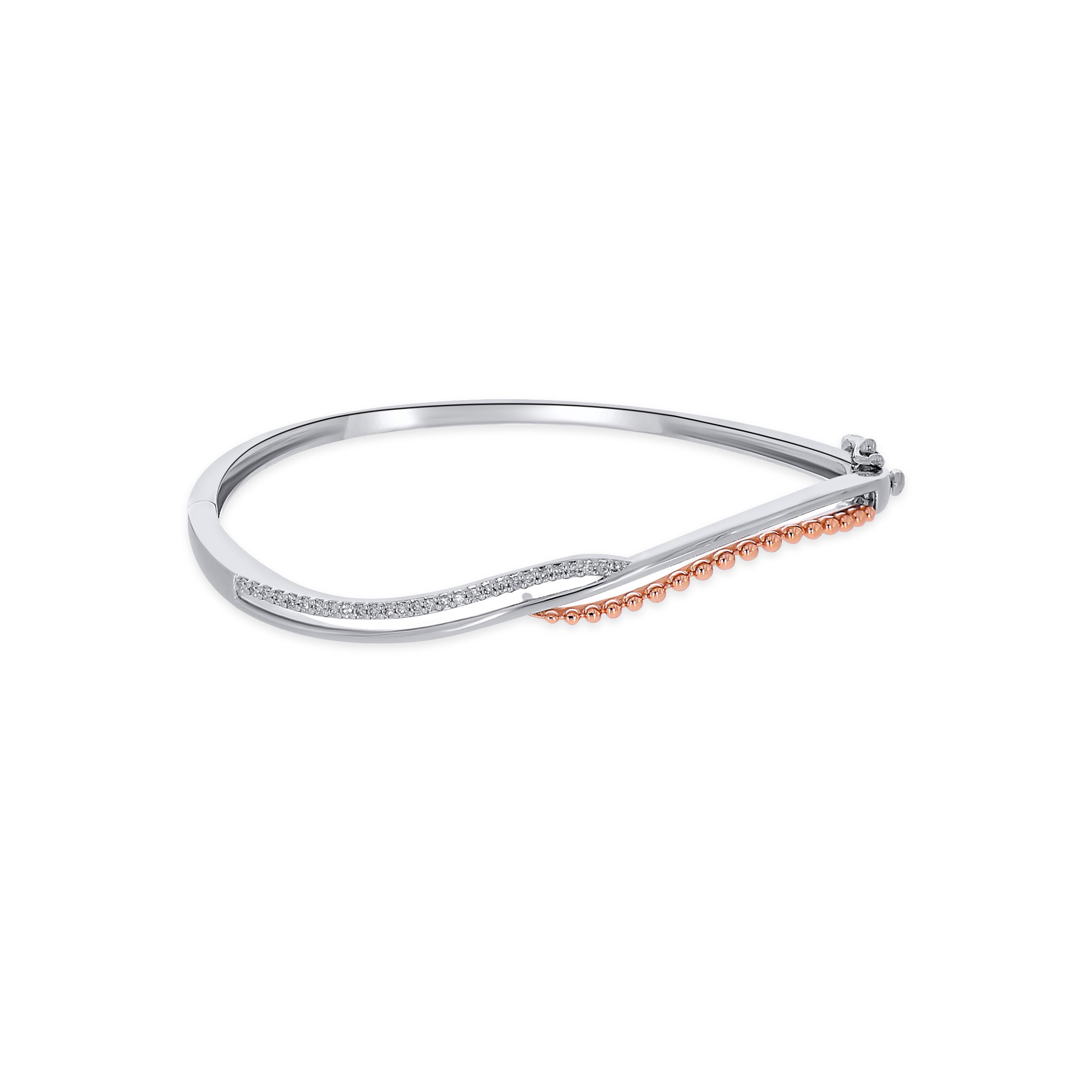 Wavy Embrace Platinum Diamond Bracelet - Senco Gold and Diamonds