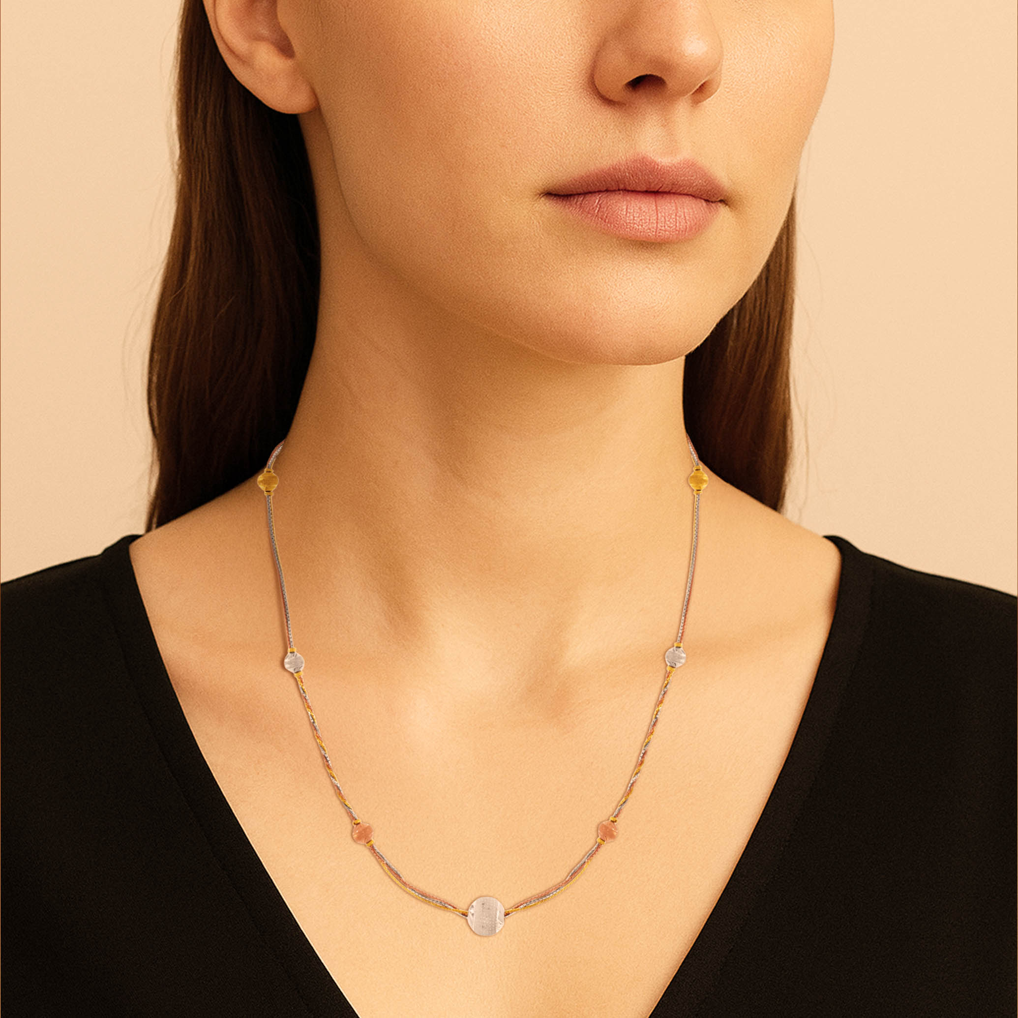 Modern Mélange Three-Tone Gold Chain - Senco Gold and Diamonds