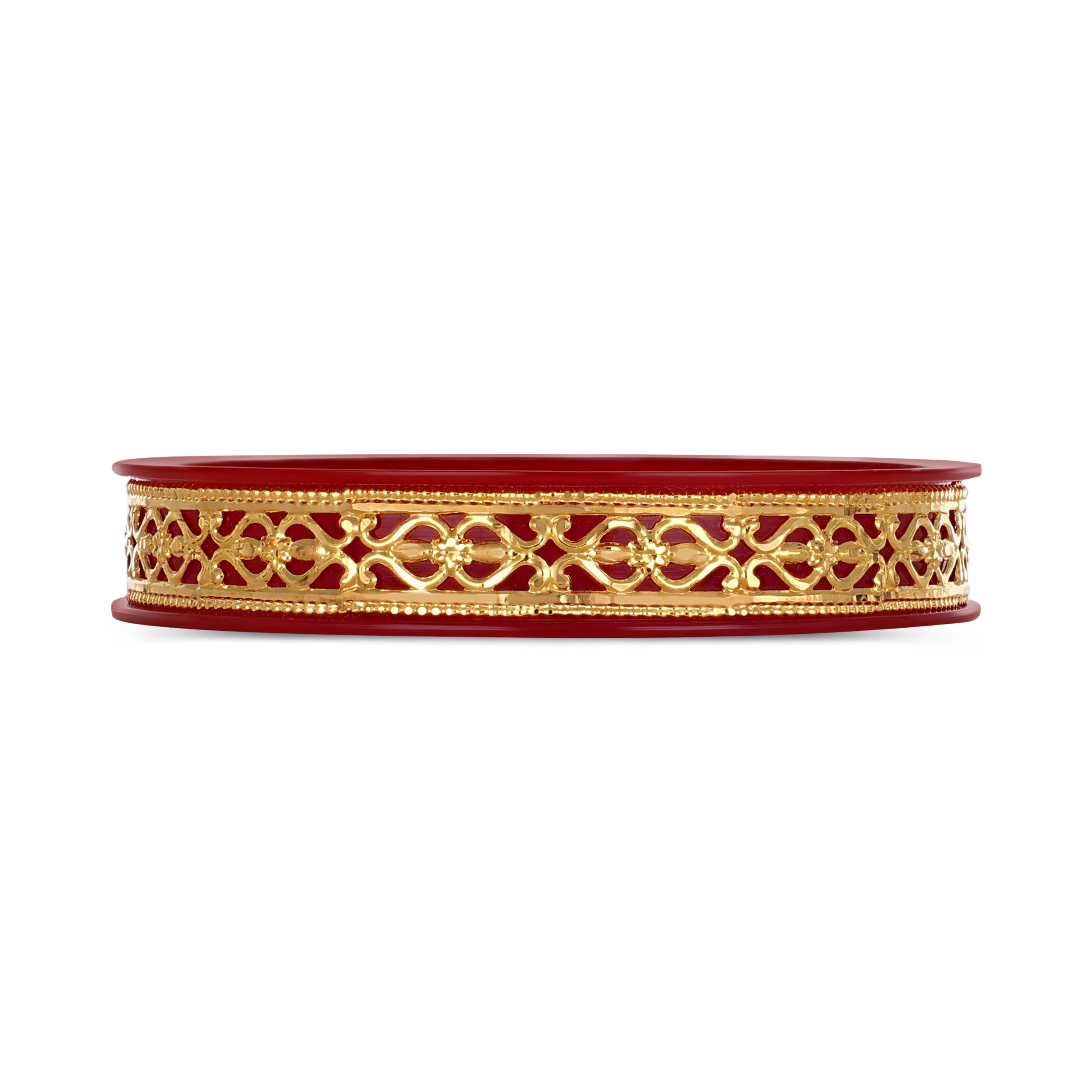 Vermillion Royale Gold Pola Bangle - Senco Gold and Diamonds