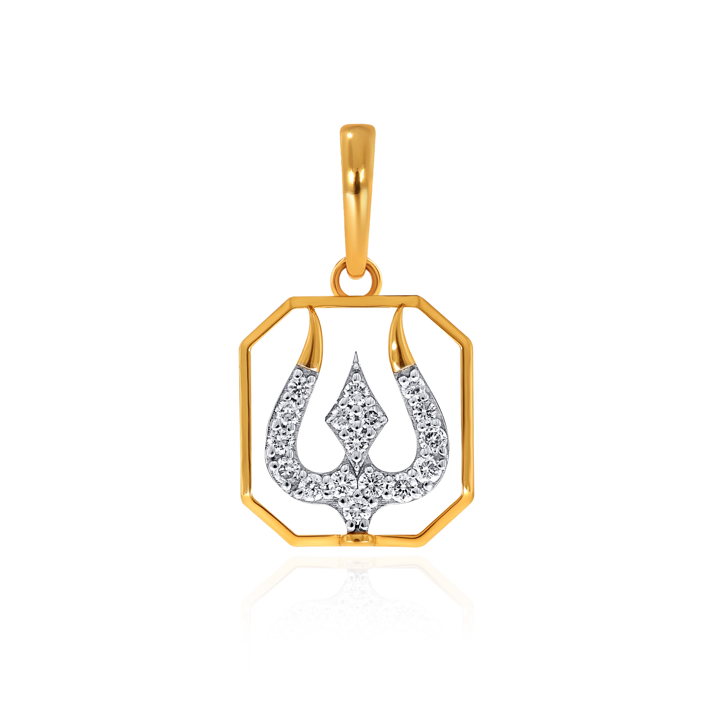 Trishul Radiance Diamond Rakhi Pendant - Senco Gold and Diamonds