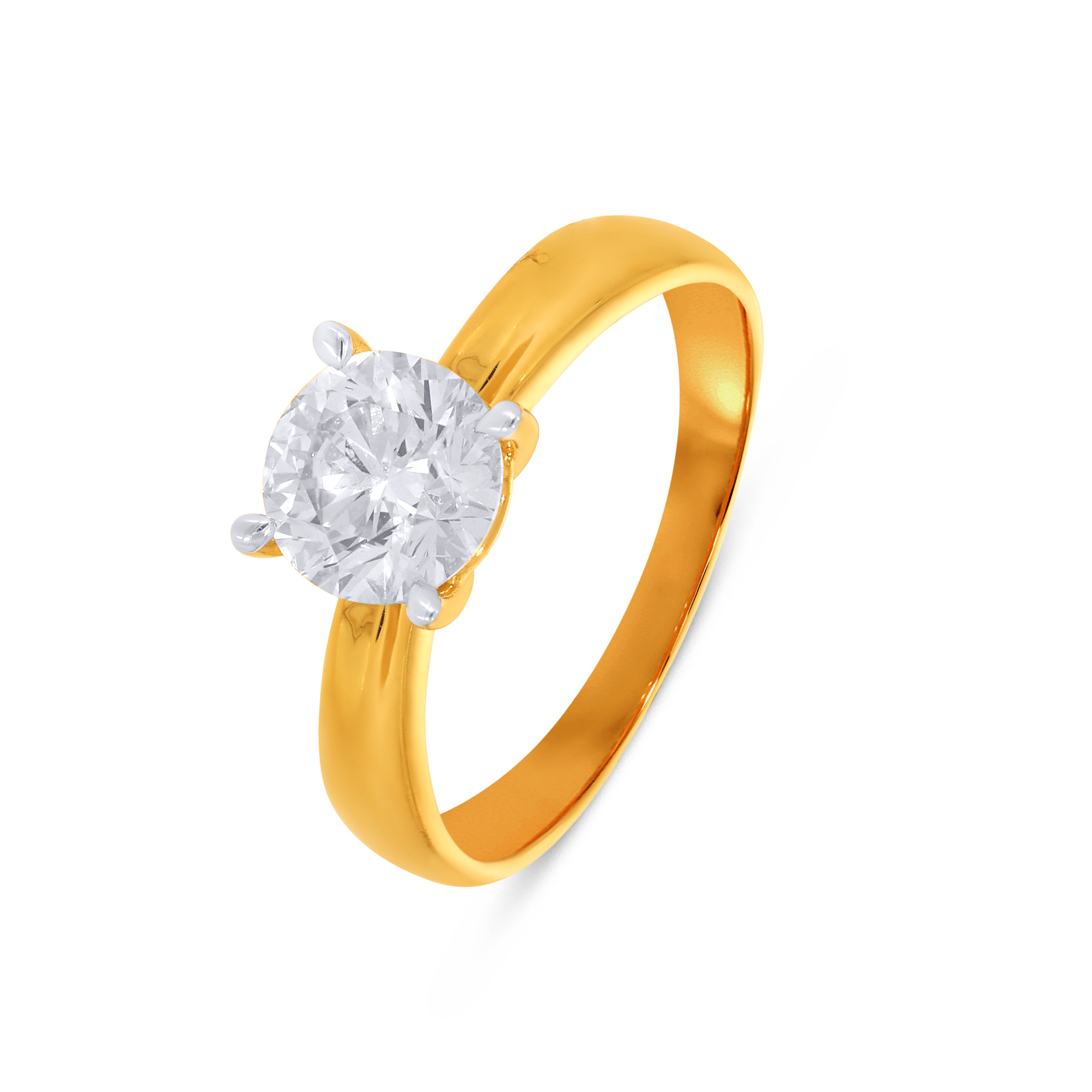 18K Yellow Gold Solitaire Ring-DLR-D000719094 - Senco Gold and Diamonds