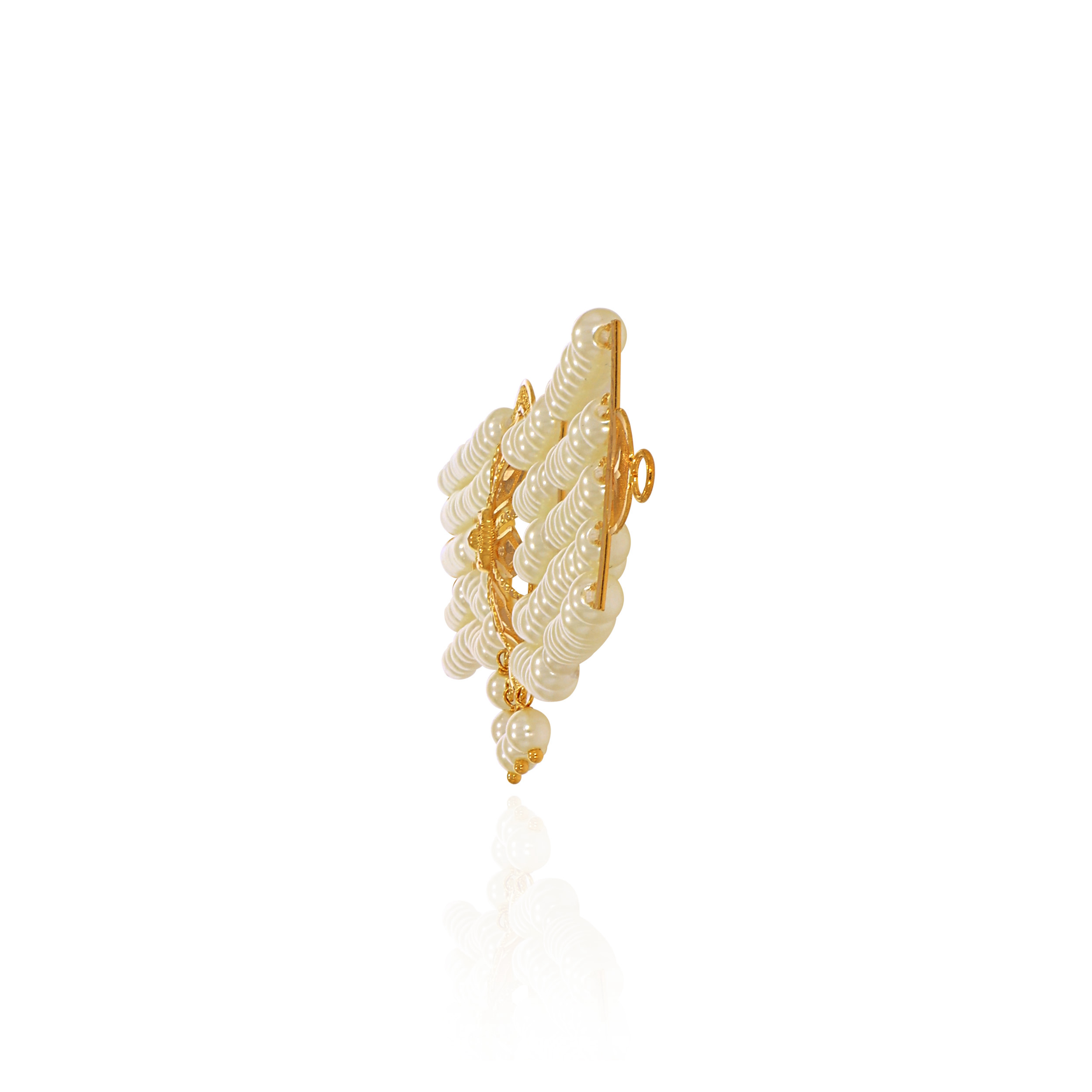 Elegant Pearl Drape Gold Choker - Senco Gold and Diamonds