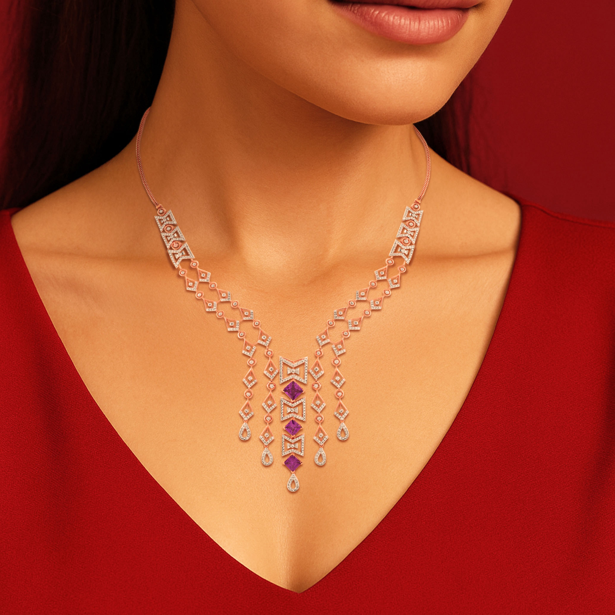 Meliora Symphony Diamond Necklace - Senco Gold and Diamonds