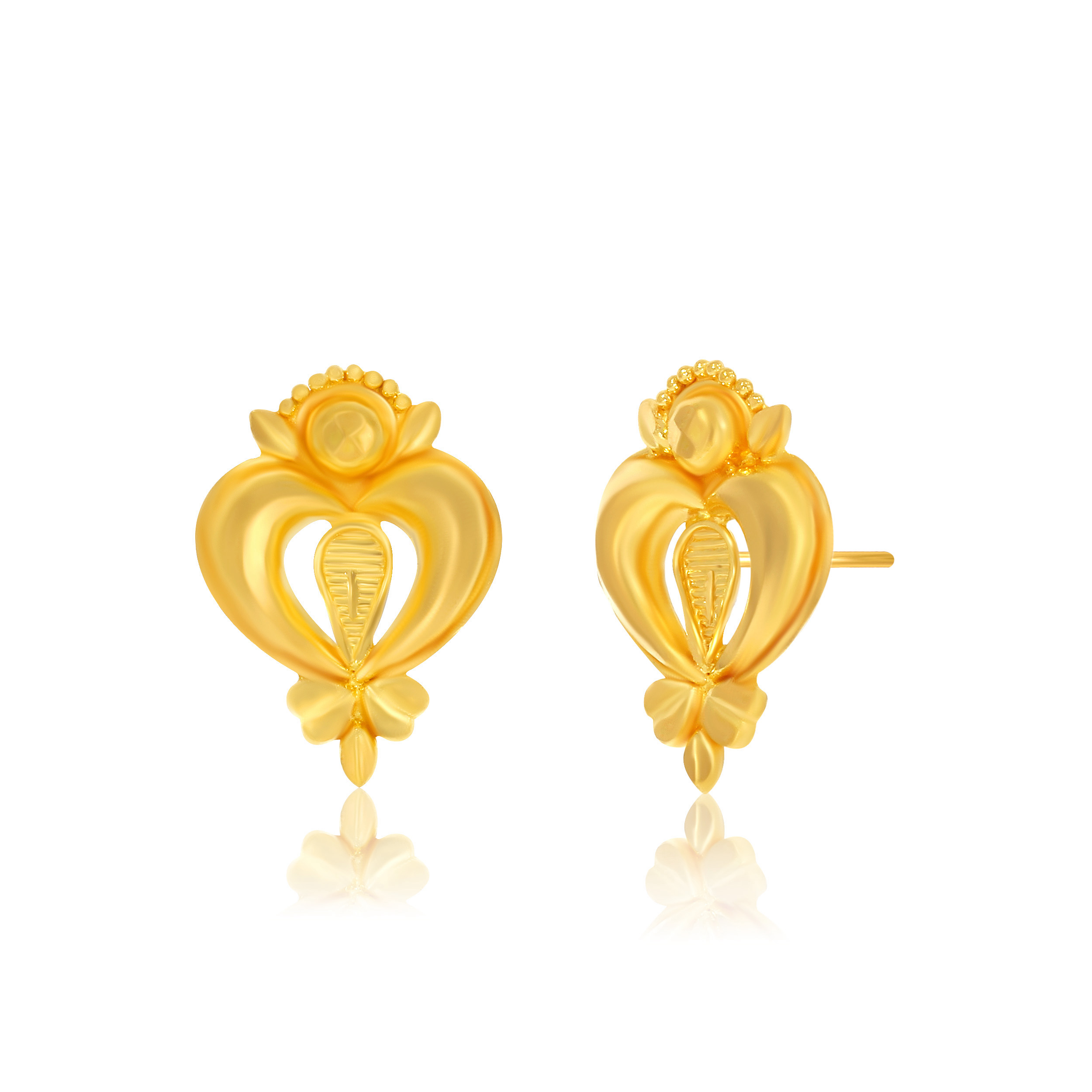 Cupid Love Gold Studs - Senco Gold and Diamonds
