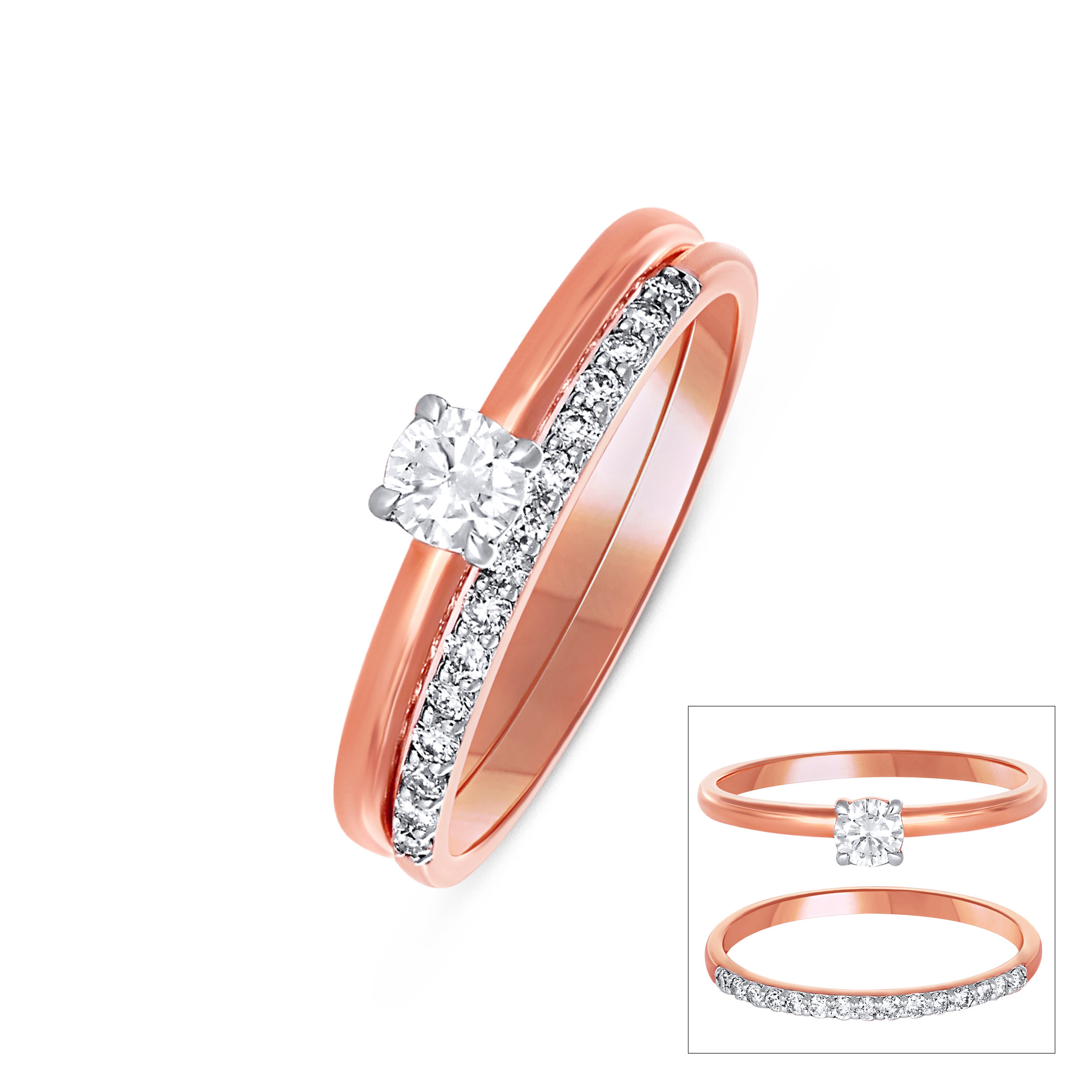 Two-Way Elegance Diamond Ring Set - Senco Gold and Diamonds