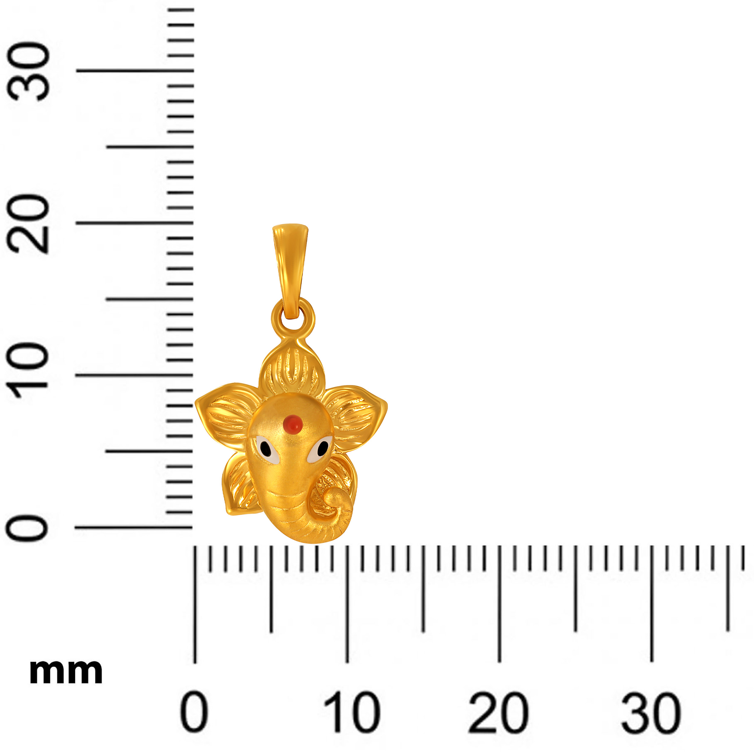 Lotus Aura Ganesh Gold Pendant - Senco Gold and Diamonds