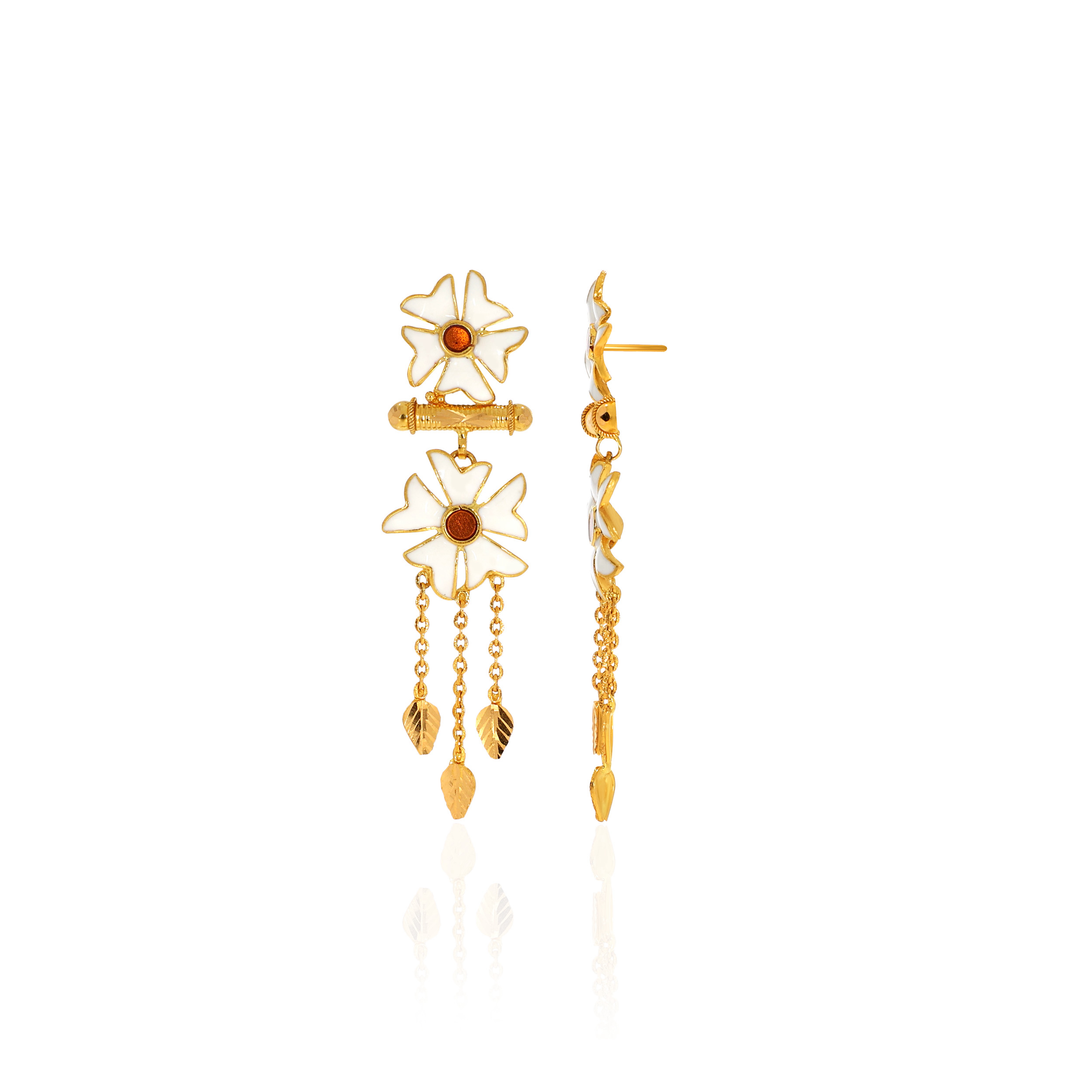22K Yellow Gold Drop Earrings-GP-D000783654 - Senco Gold and Diamonds
