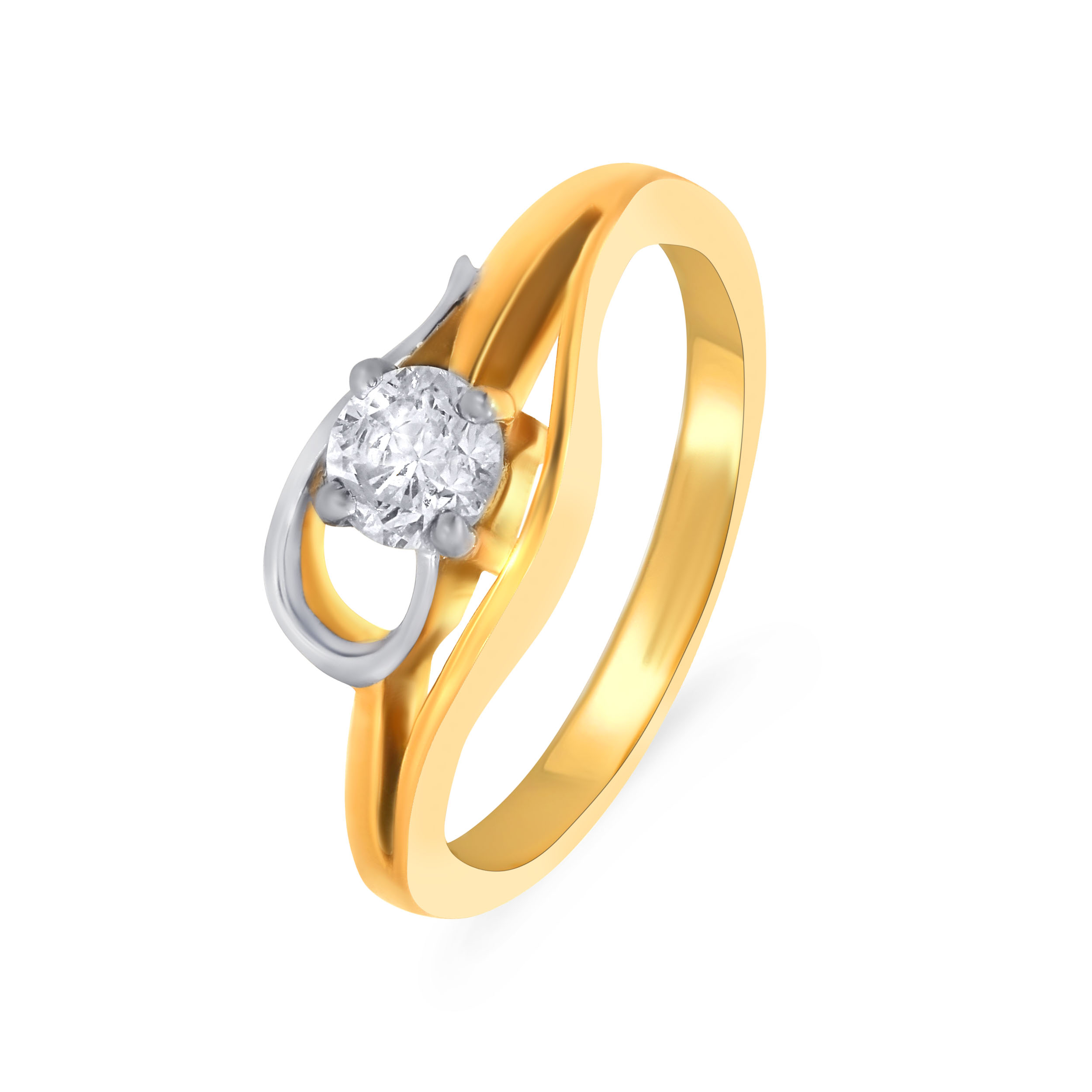 Trail of Glimmer Solitaire Ring - Senco Gold and Diamonds