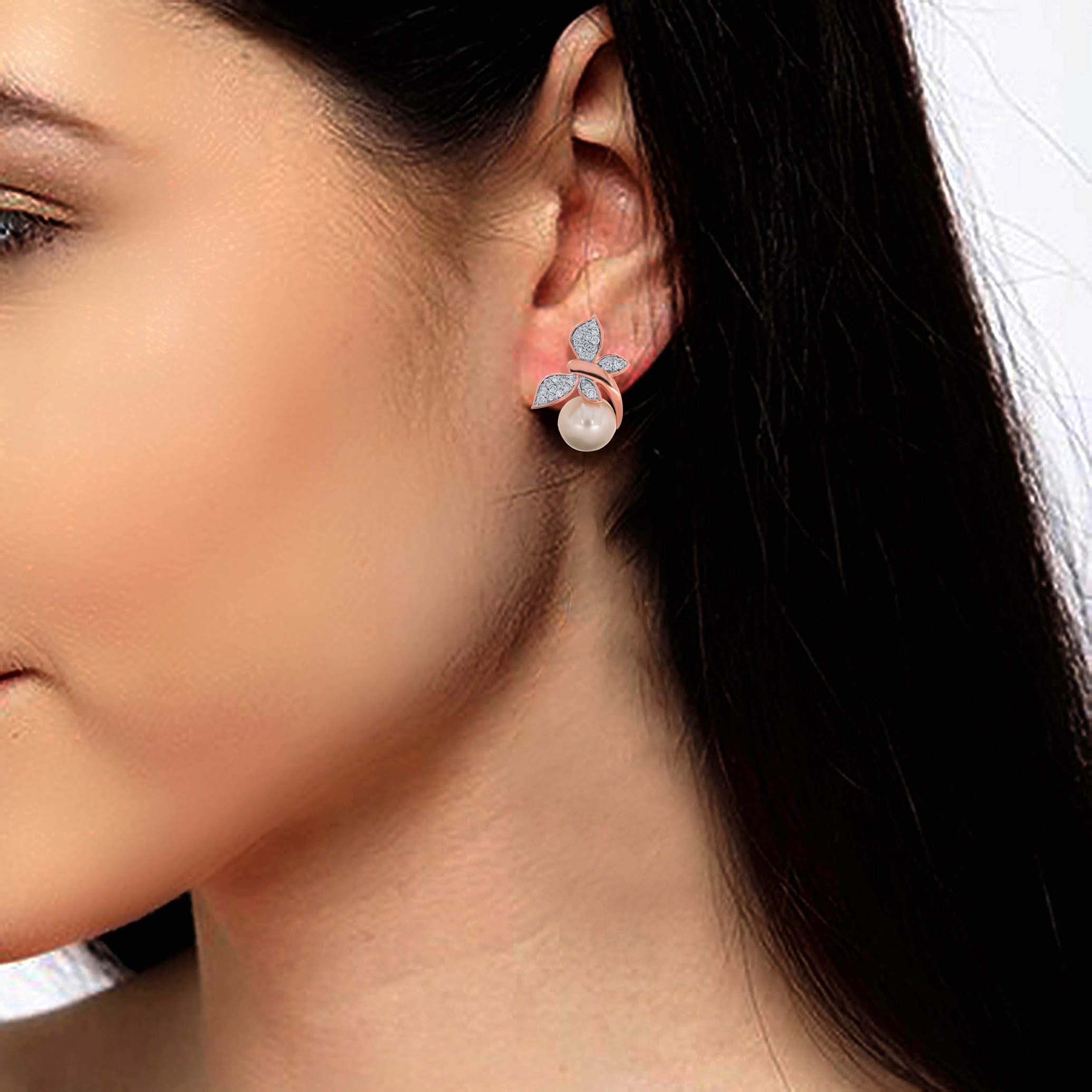 Radiant Butterfly Diamond Studs - Senco Gold and Diamonds