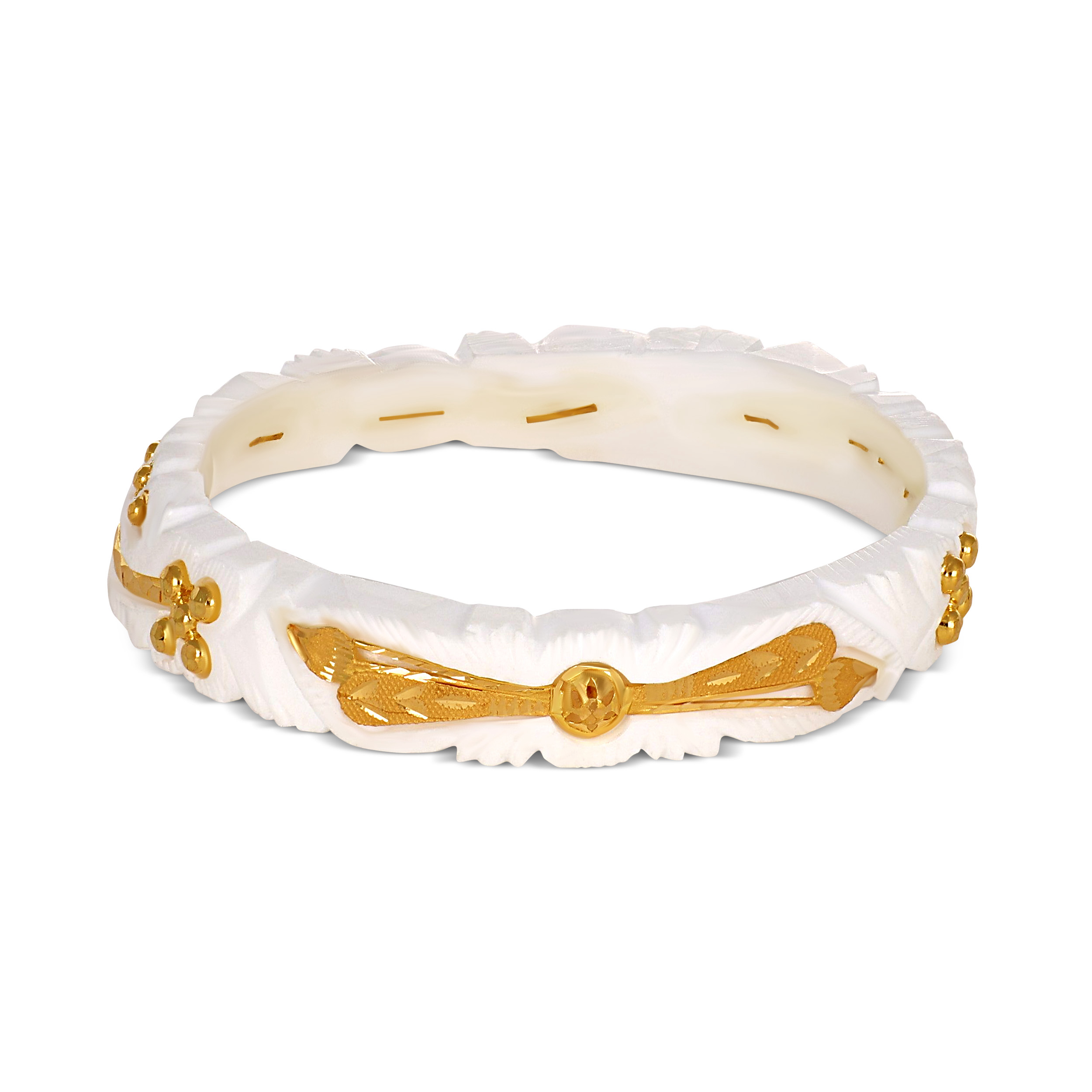 Auspicious Elegance Gold Sankha Bangle - Senco Gold and Diamonds