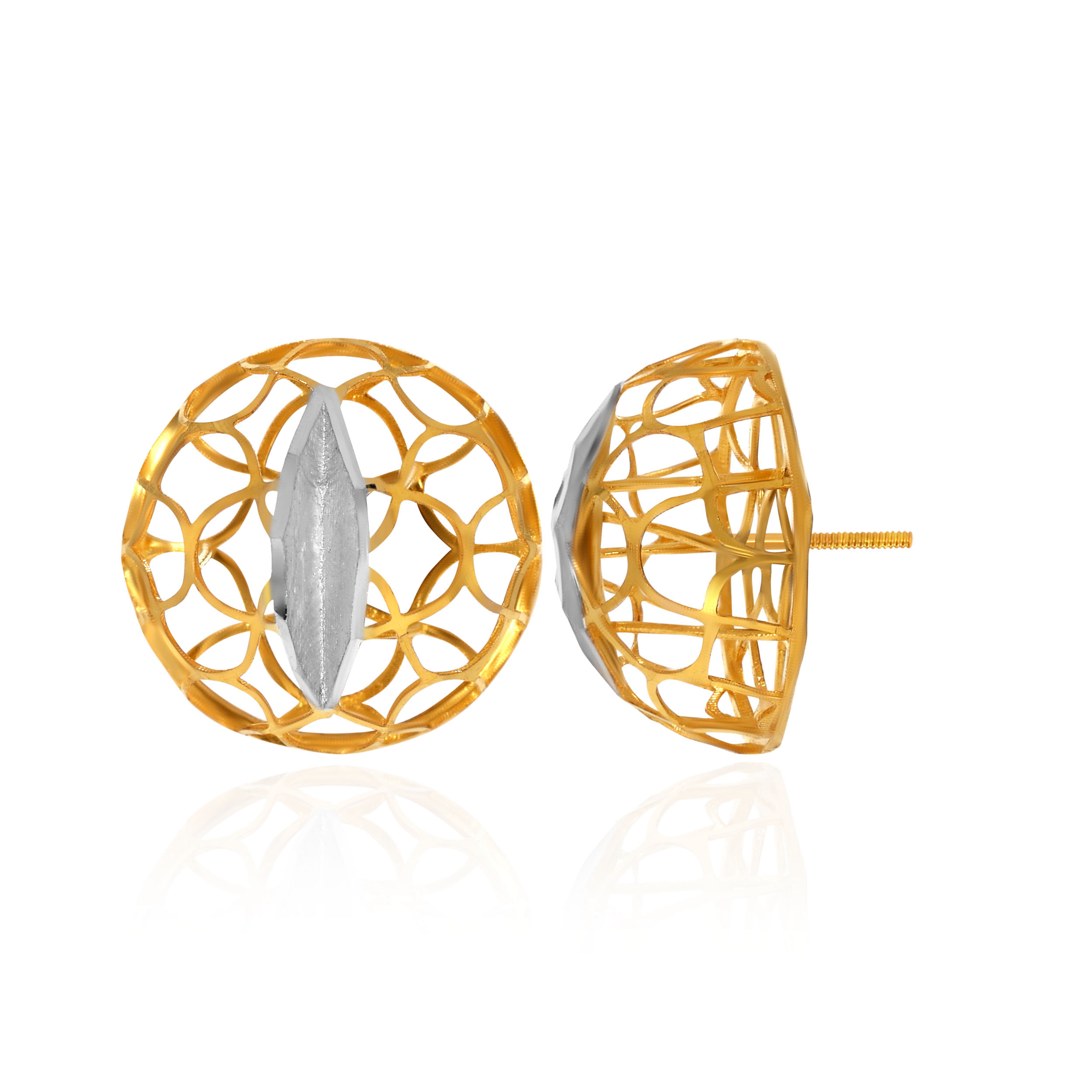 18K Yellow Gold Gold Studs Earrings-GP-D000690116 - Senco Gold and Diamonds