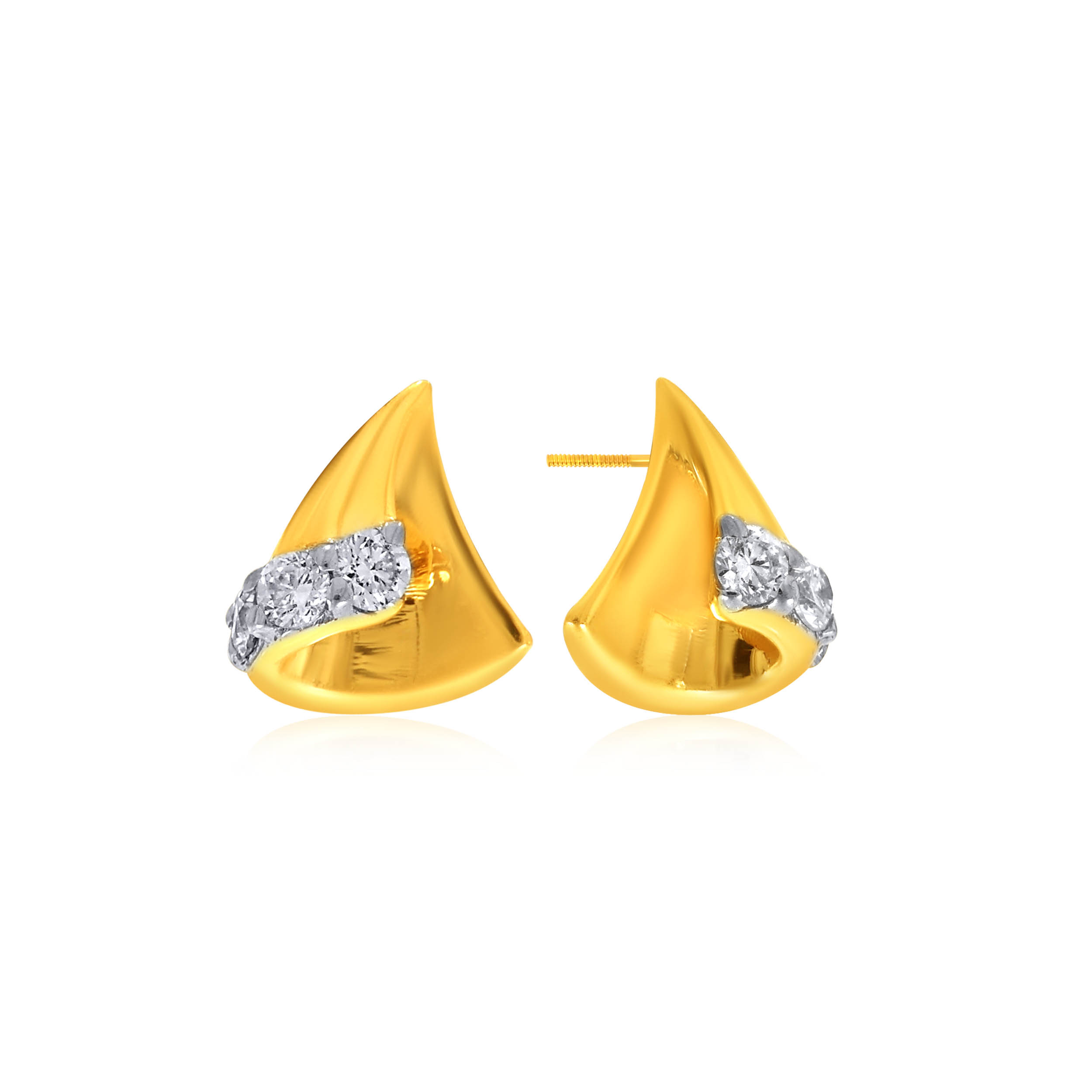 Draped Grace Diamond Studs - Senco Gold and Diamonds