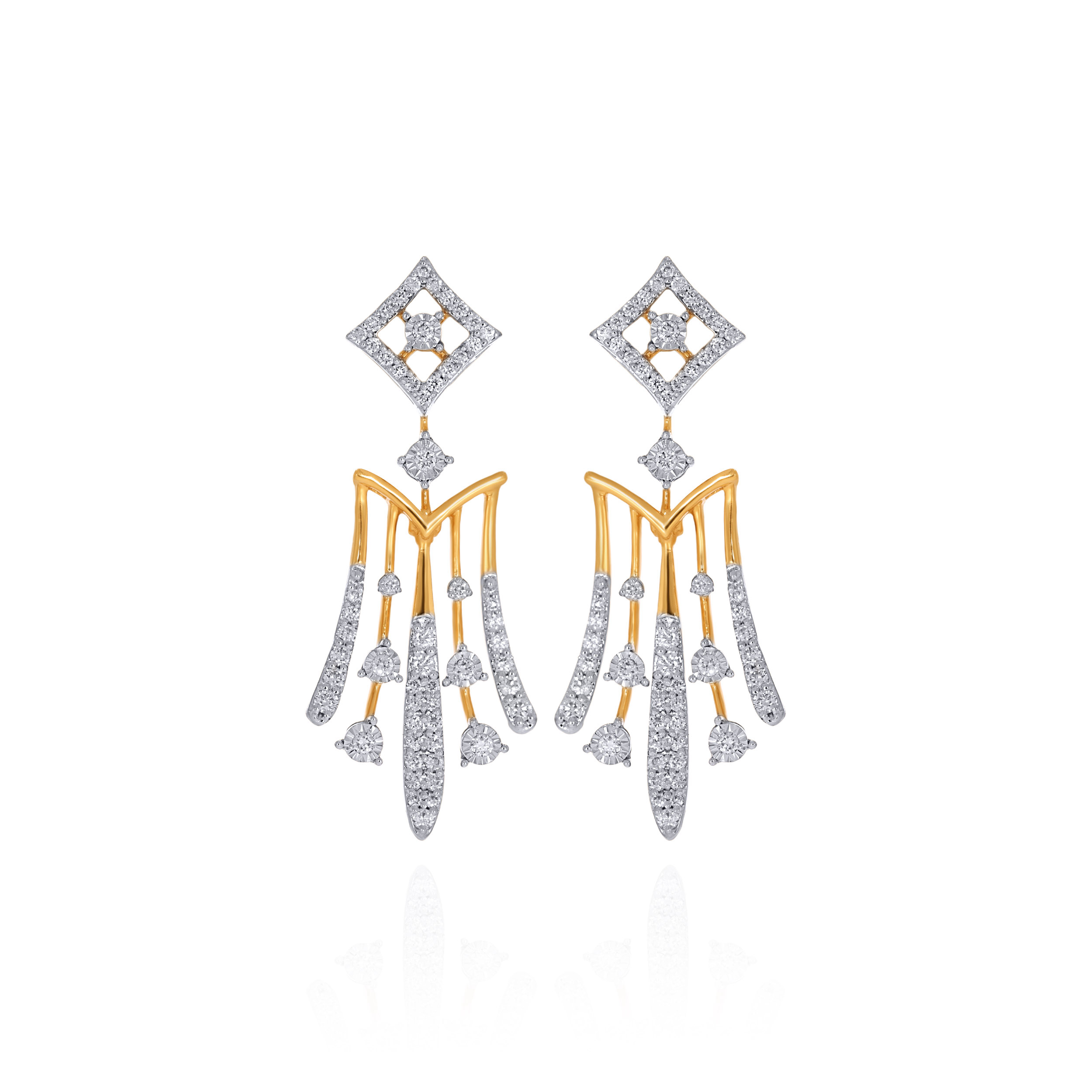 Lustrefall Diamond Earrings - Senco Gold and Diamonds