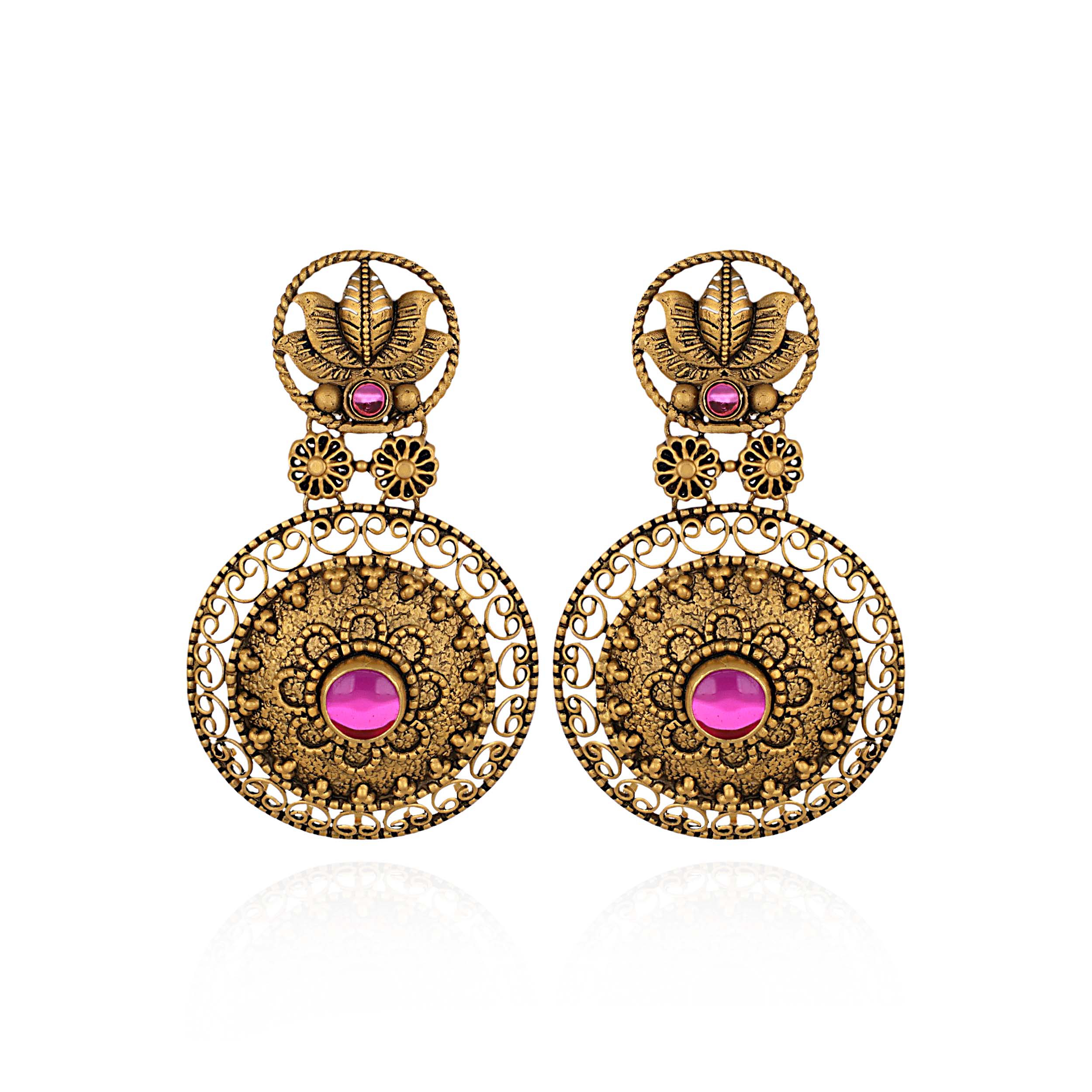 Lotus Serenade Gold Earrings - Senco Gold and Diamonds